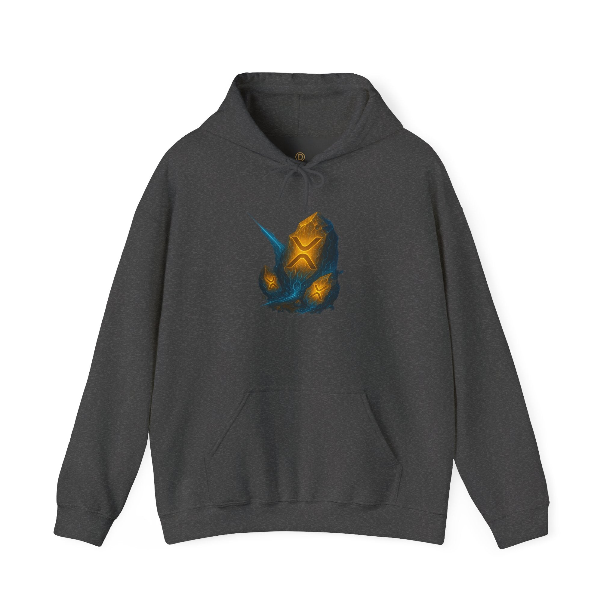 Rune Stone Hoodie — Glowing Mystic Rock Graphic Hooded Sweatshirt