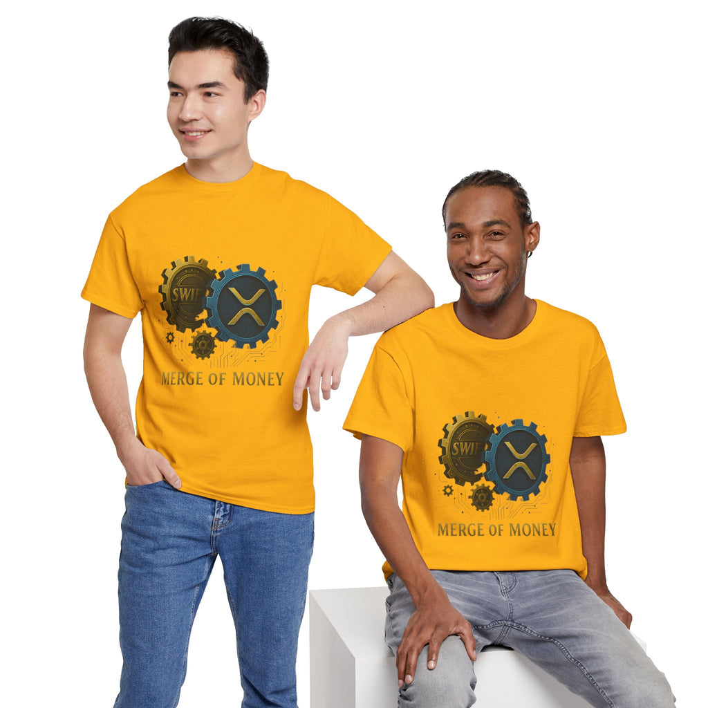Merge of Money Tee - Cryptocurrency Gears XRP & SWI Crypto T-Shirt