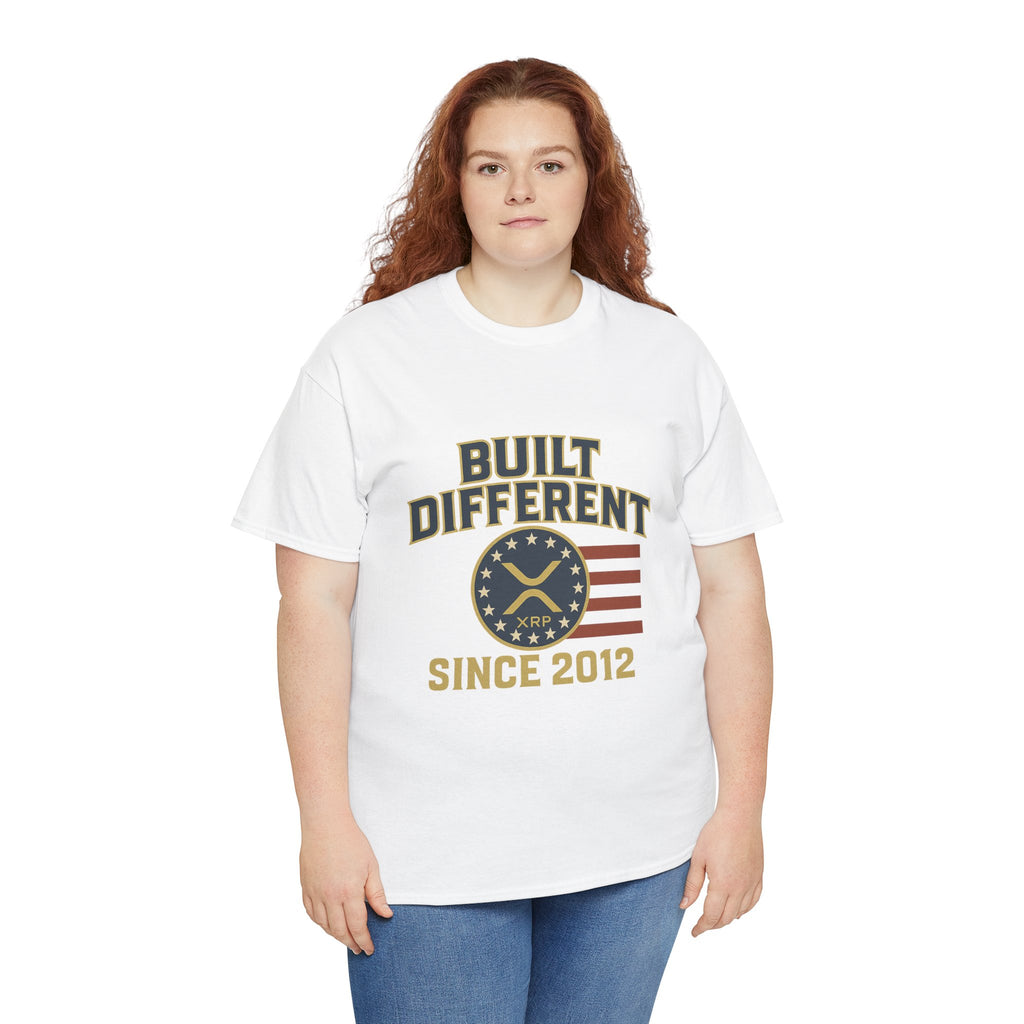 Built Different Since 2012 T-Shirt — American Flag Vintage Crew Tee