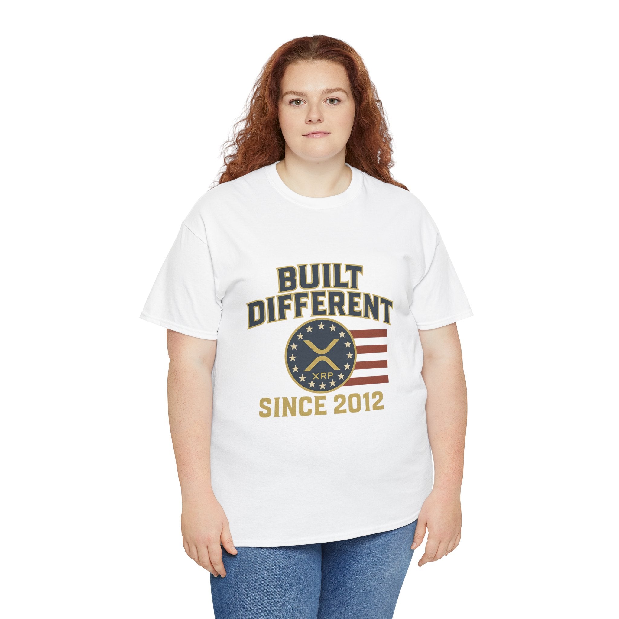 Built Different Since 2012 T-Shirt — American Flag Vintage Crew Tee