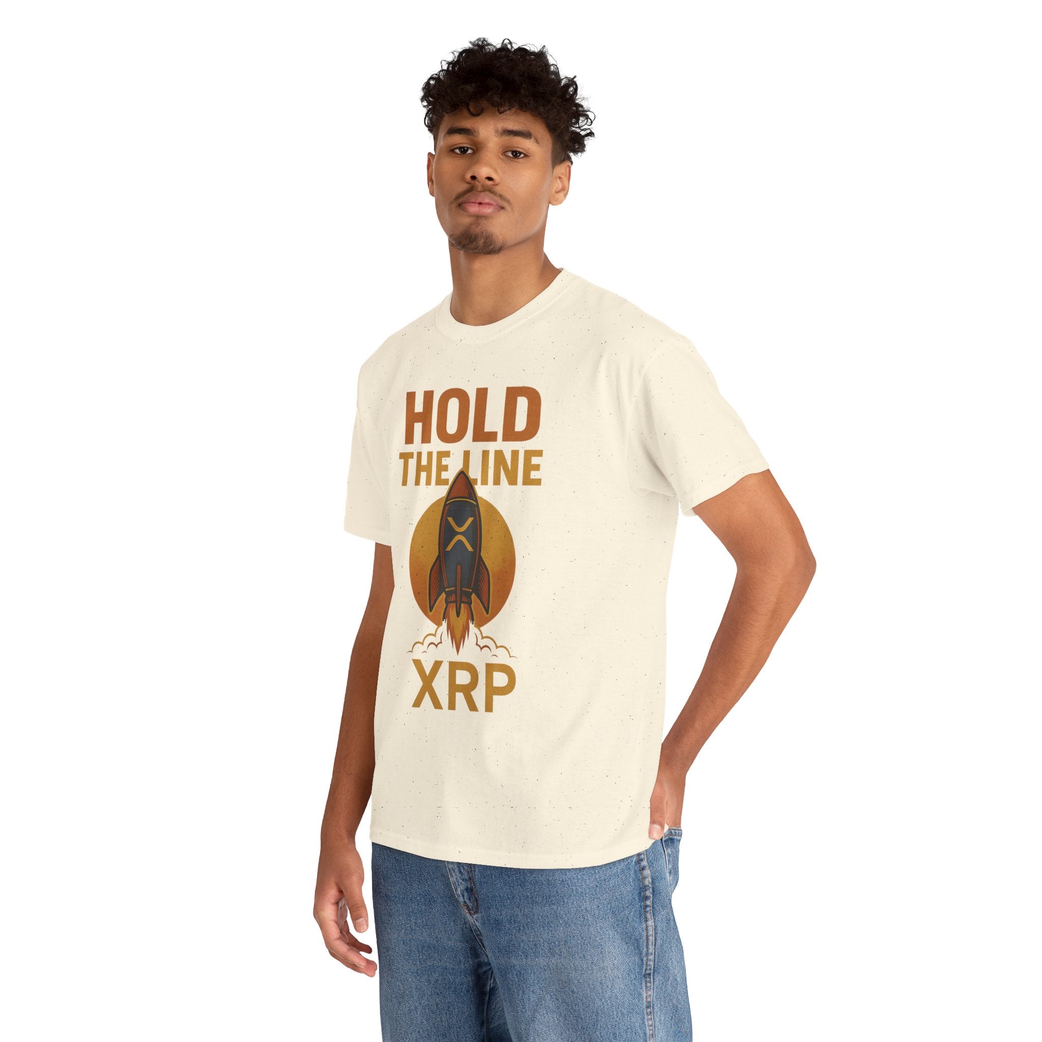 XRP Hold The Line Rocket Tee — Crypto Investor T‑Shirt