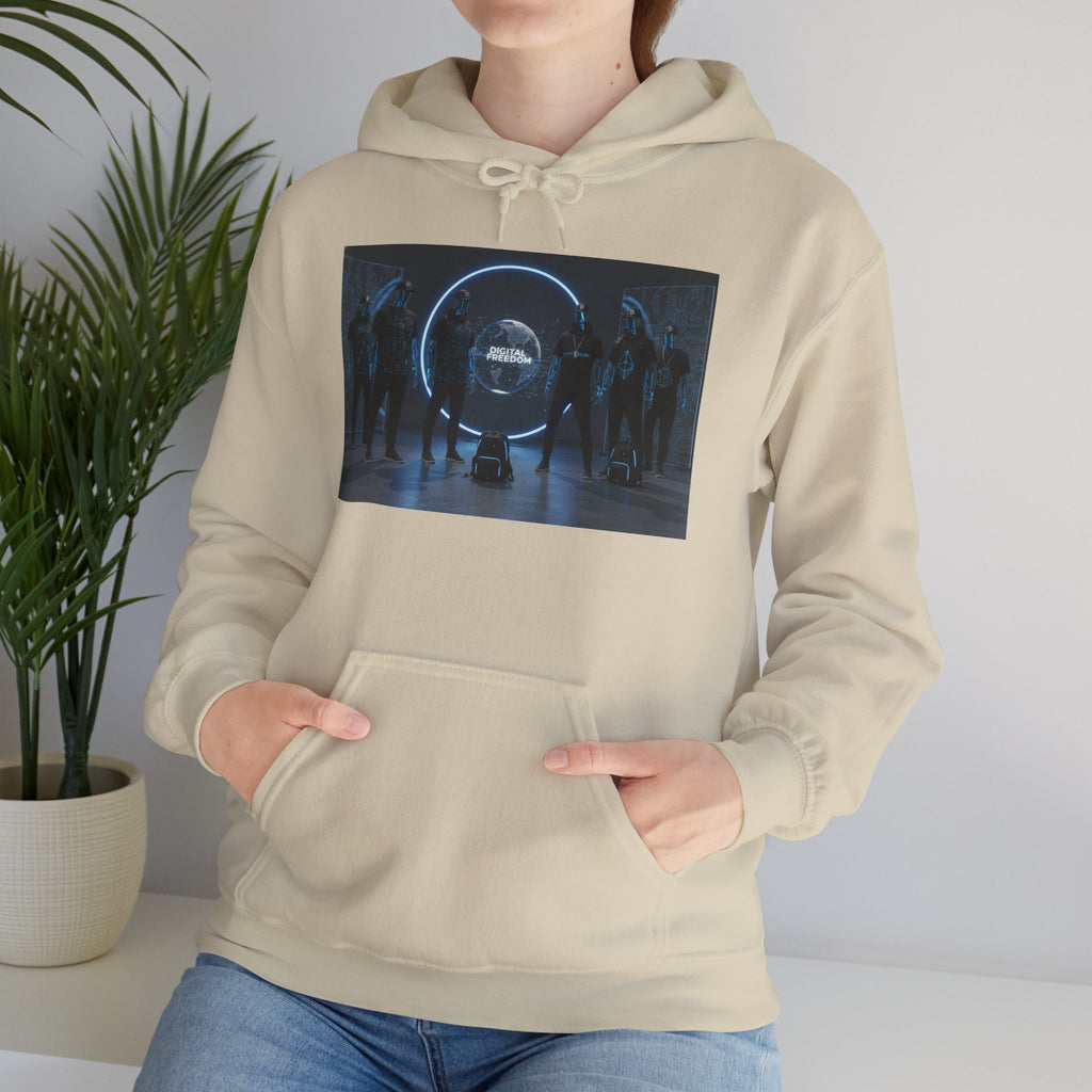 Futuristic Neon Portal Hoodie – Cyberpunk Sci‑Fi Crew Graphic Sweatshirt