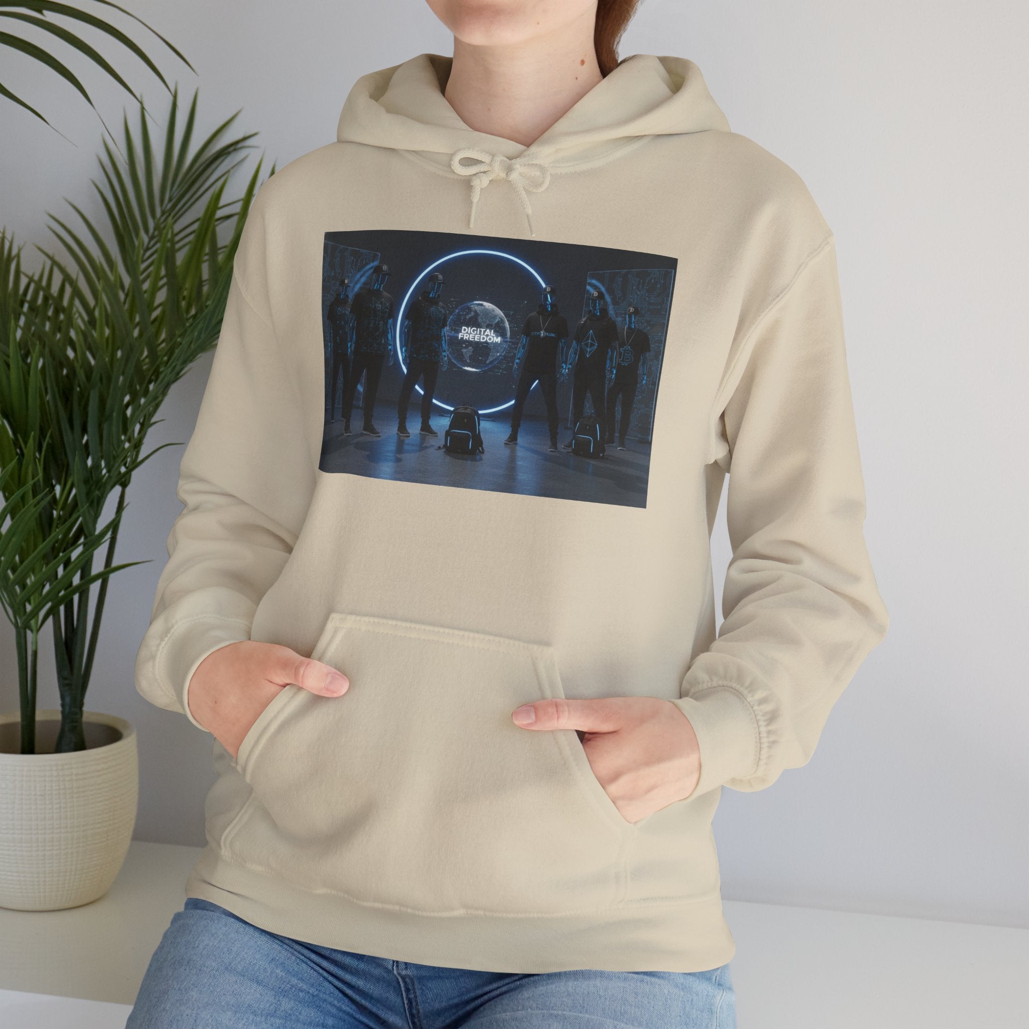 Futuristic Neon Portal Hoodie – Cyberpunk Sci‑Fi Crew Graphic Sweatshirt