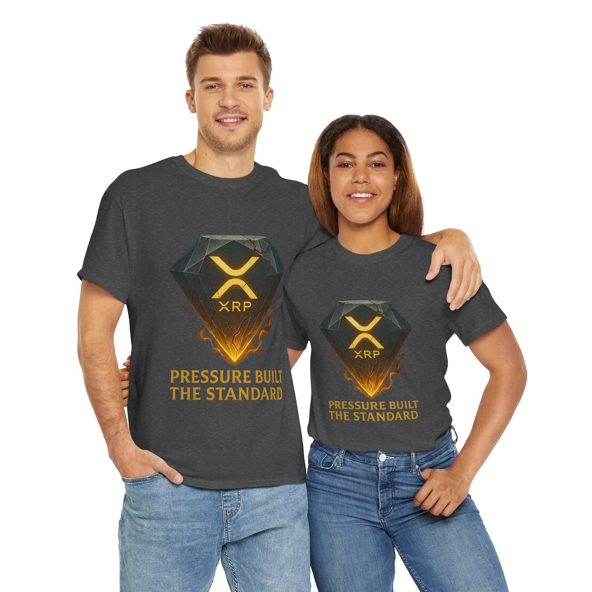 XRP Diamond Tee — "Pressure Built The Standard" Crypto Graphic T‑Shirt