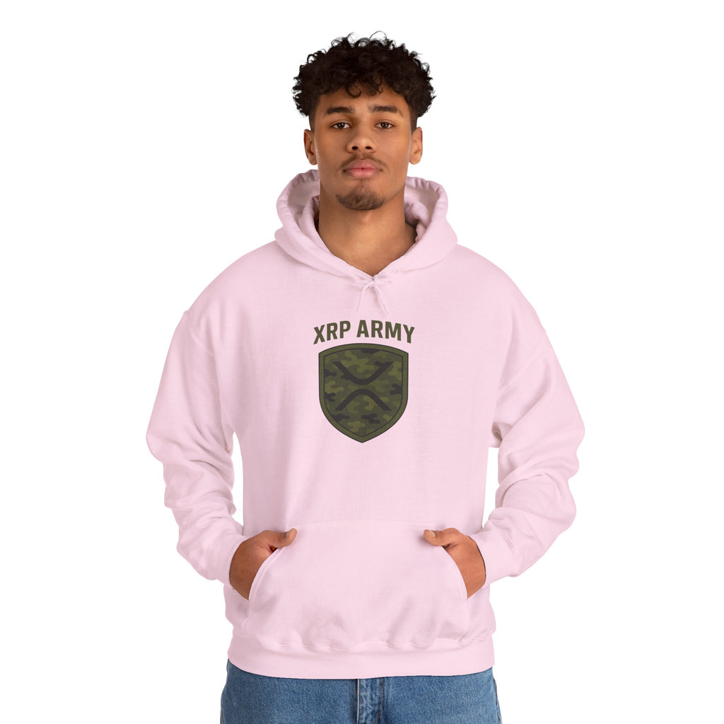 XRP Army Hoodie – Crypto Shield Camouflage Sweatshirt