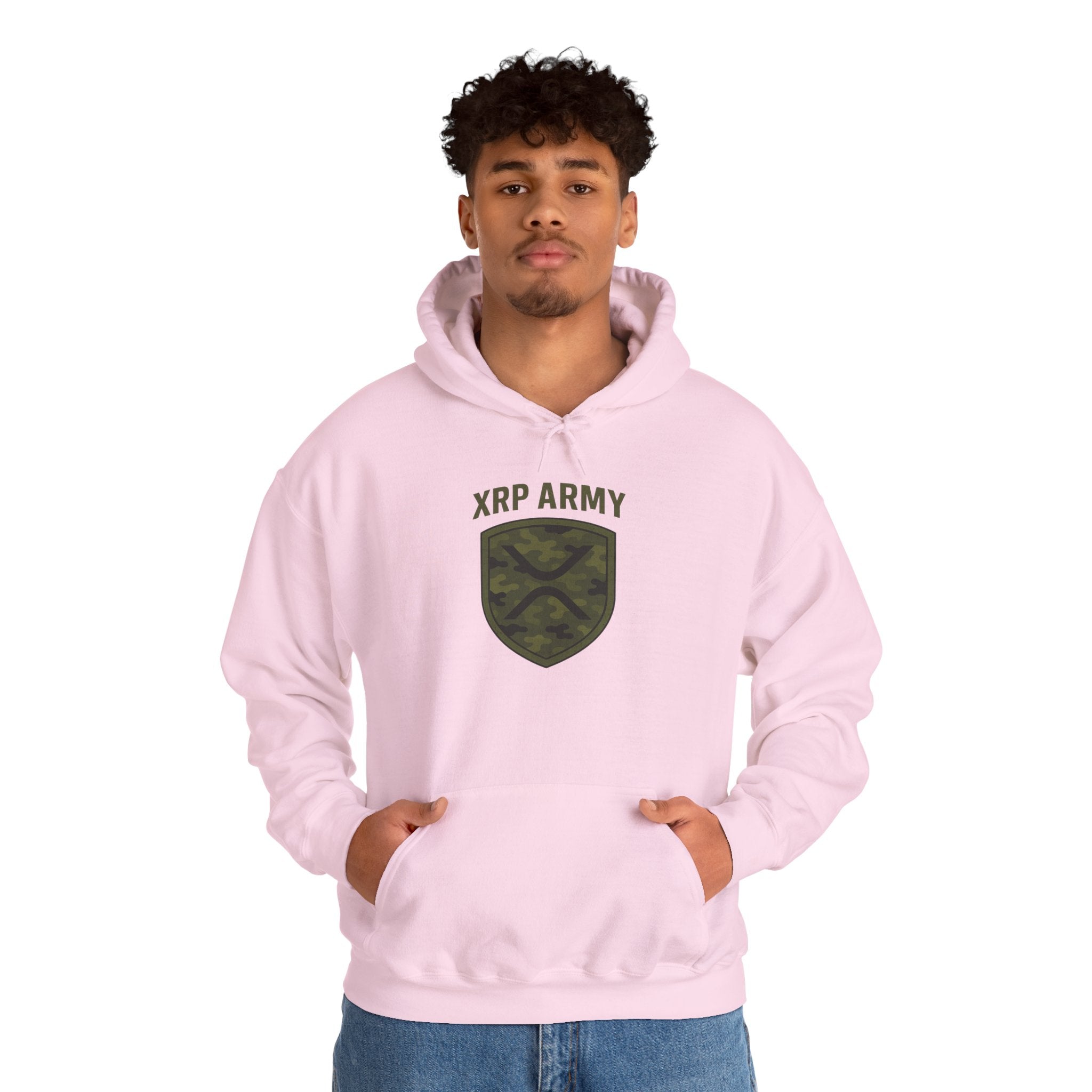 XRP Army Hoodie – Crypto Shield Camouflage Sweatshirt
