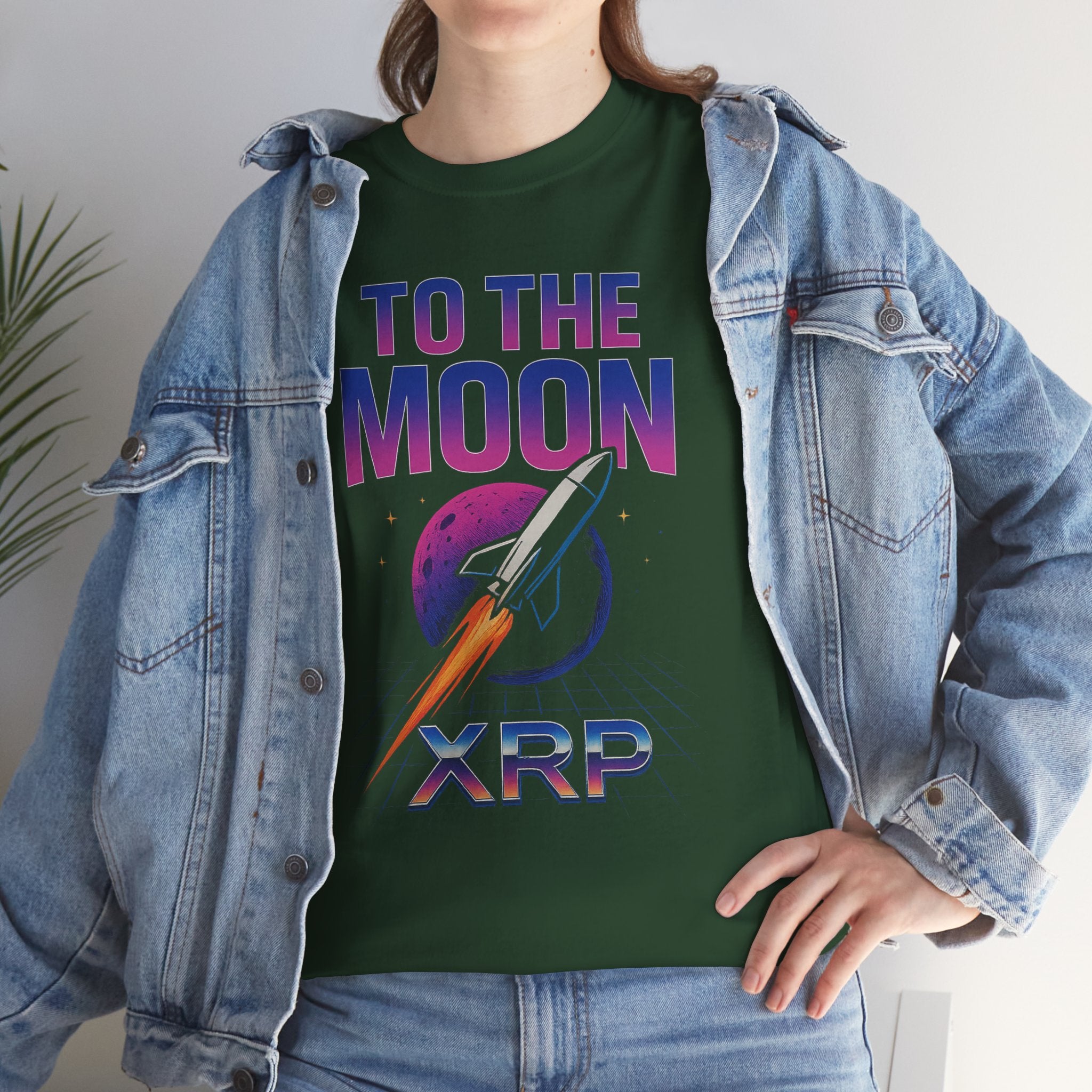 XRP 'To The Moon' T-Shirt — Crypto Investor Rocket Tee
