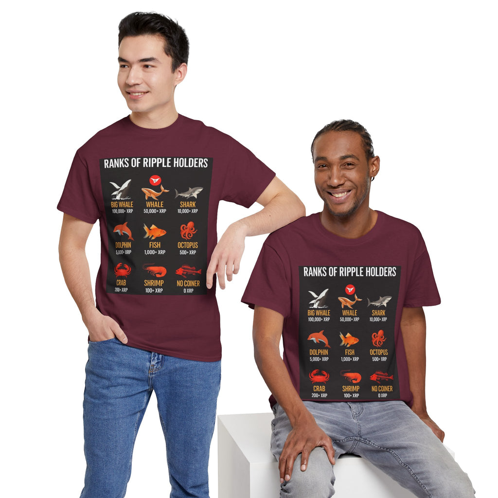 Crypto Ranks T-Shirt – "Ranks of Ripple Holders" Illustrated Guide