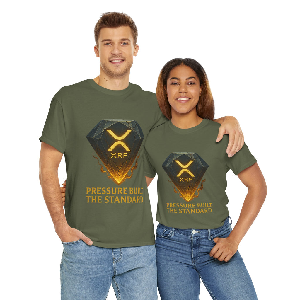 XRP Diamond Tee — "Pressure Built The Standard" Crypto Graphic T‑Shirt