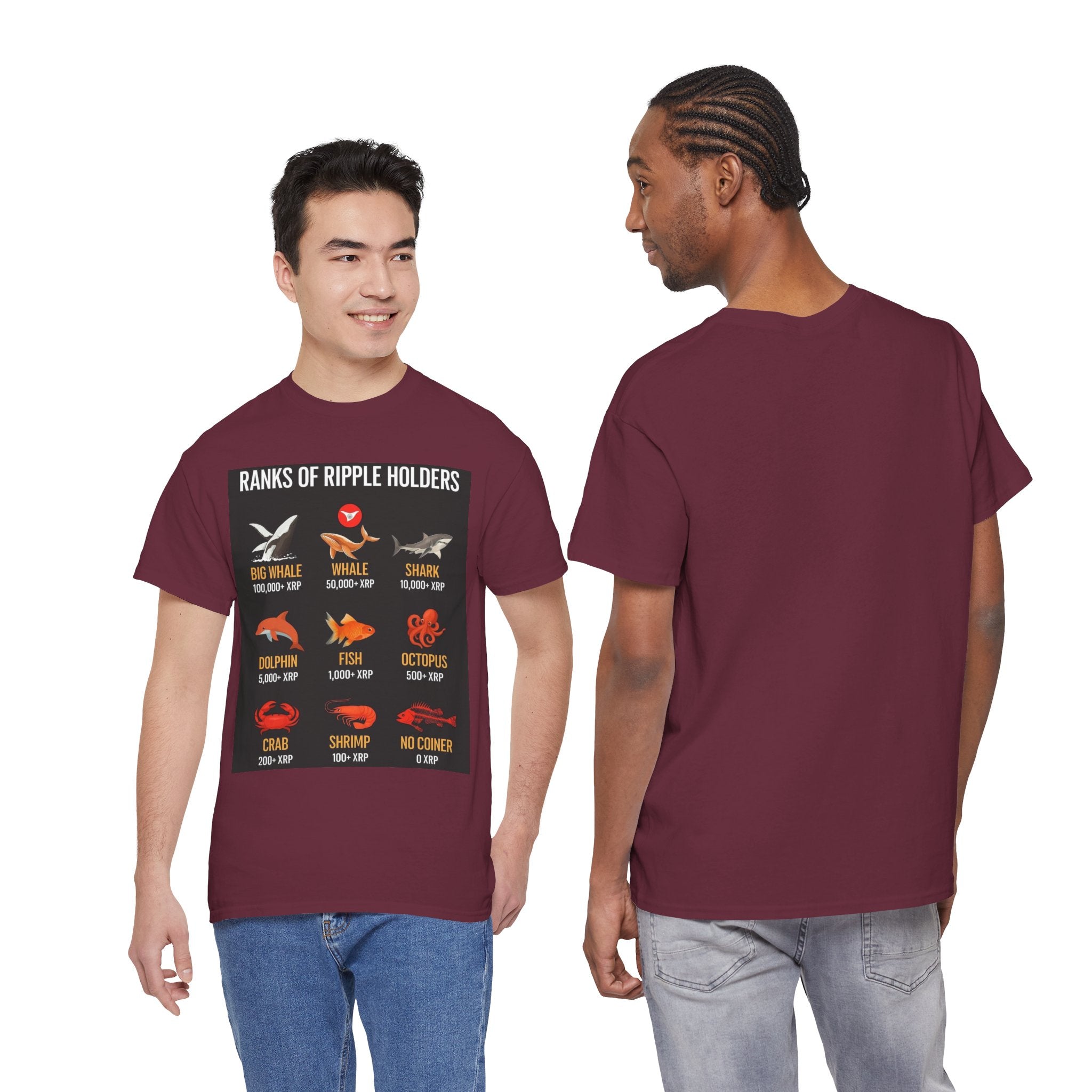 Crypto Ranks T-Shirt – "Ranks of Ripple Holders" Illustrated Guide