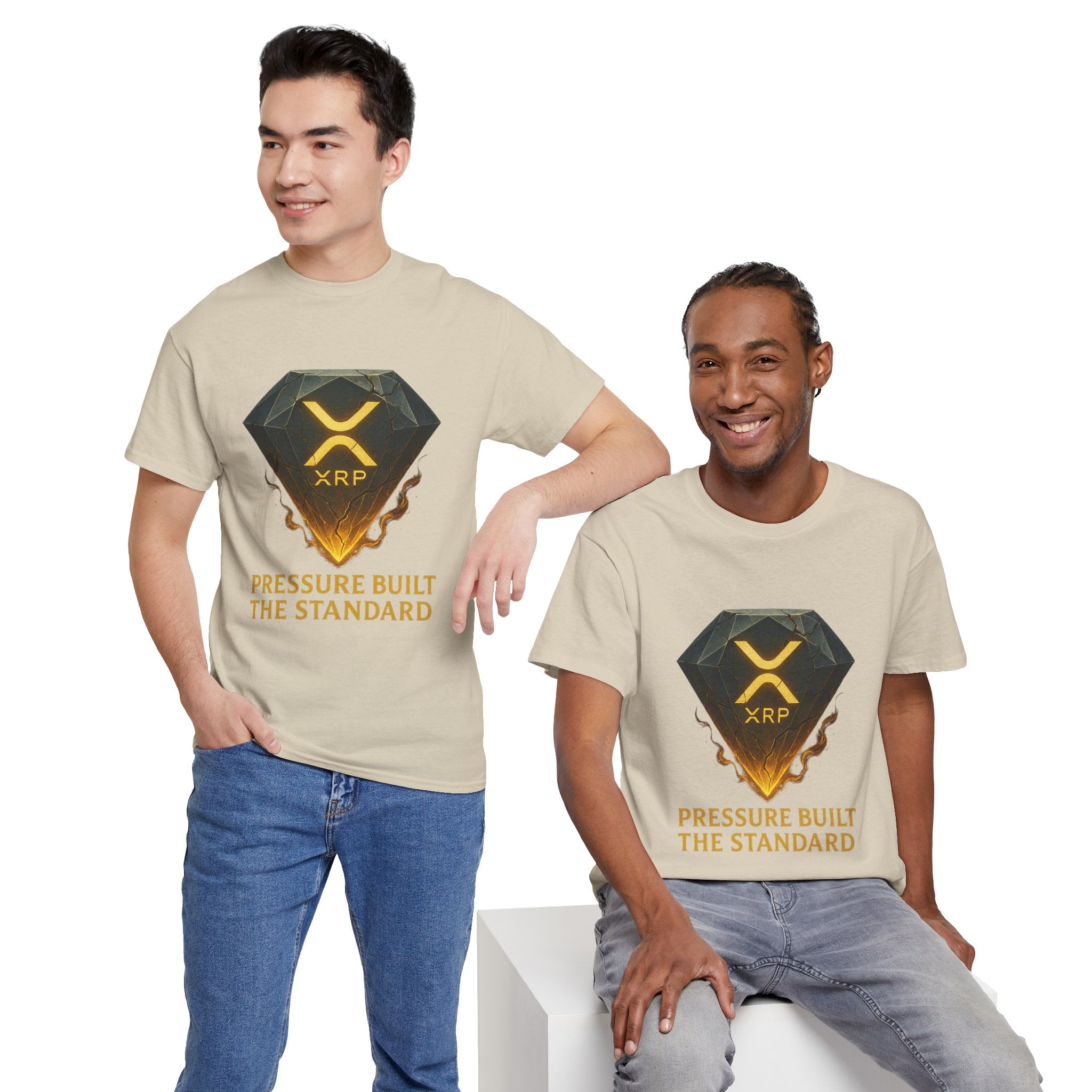 XRP Diamond Tee — "Pressure Built The Standard" Crypto Graphic T‑Shirt