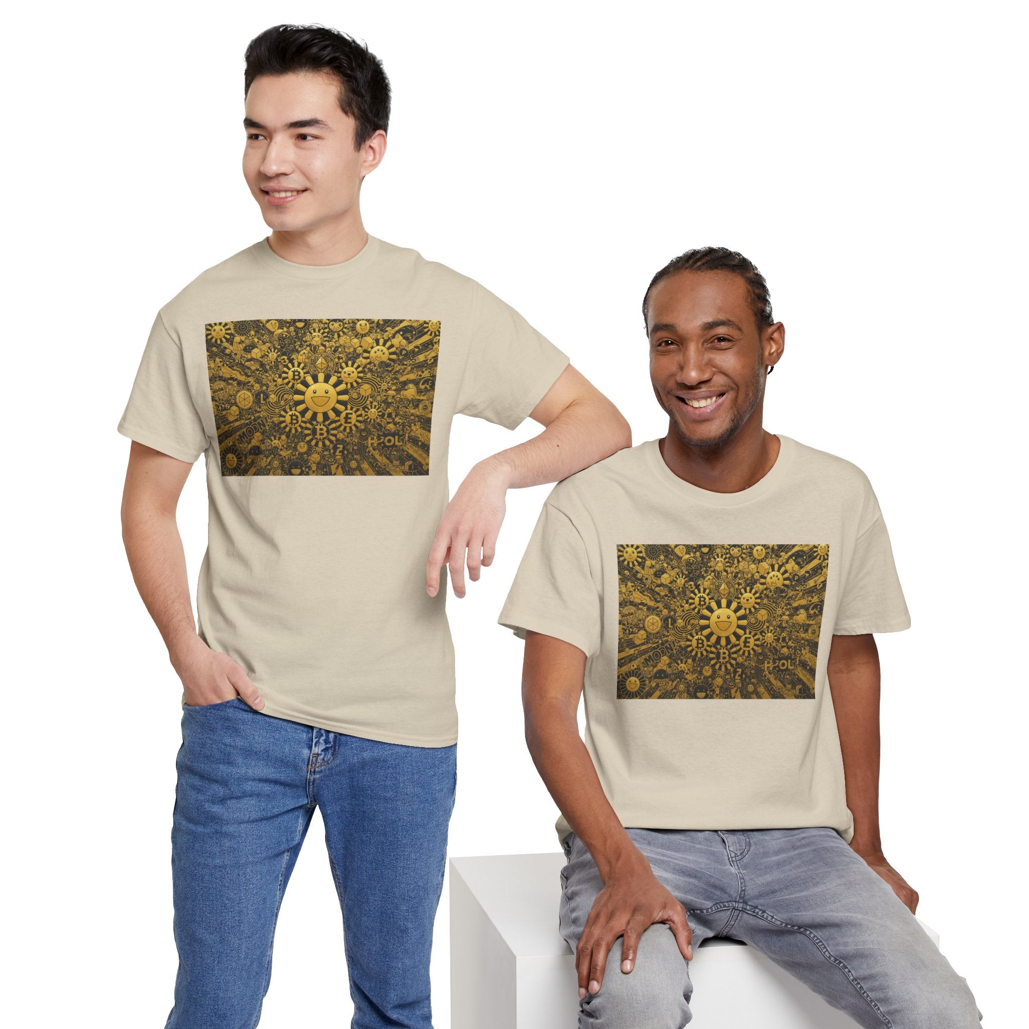 Sunflower Burst T‑Shirt — Golden Sunflower Pattern Tee