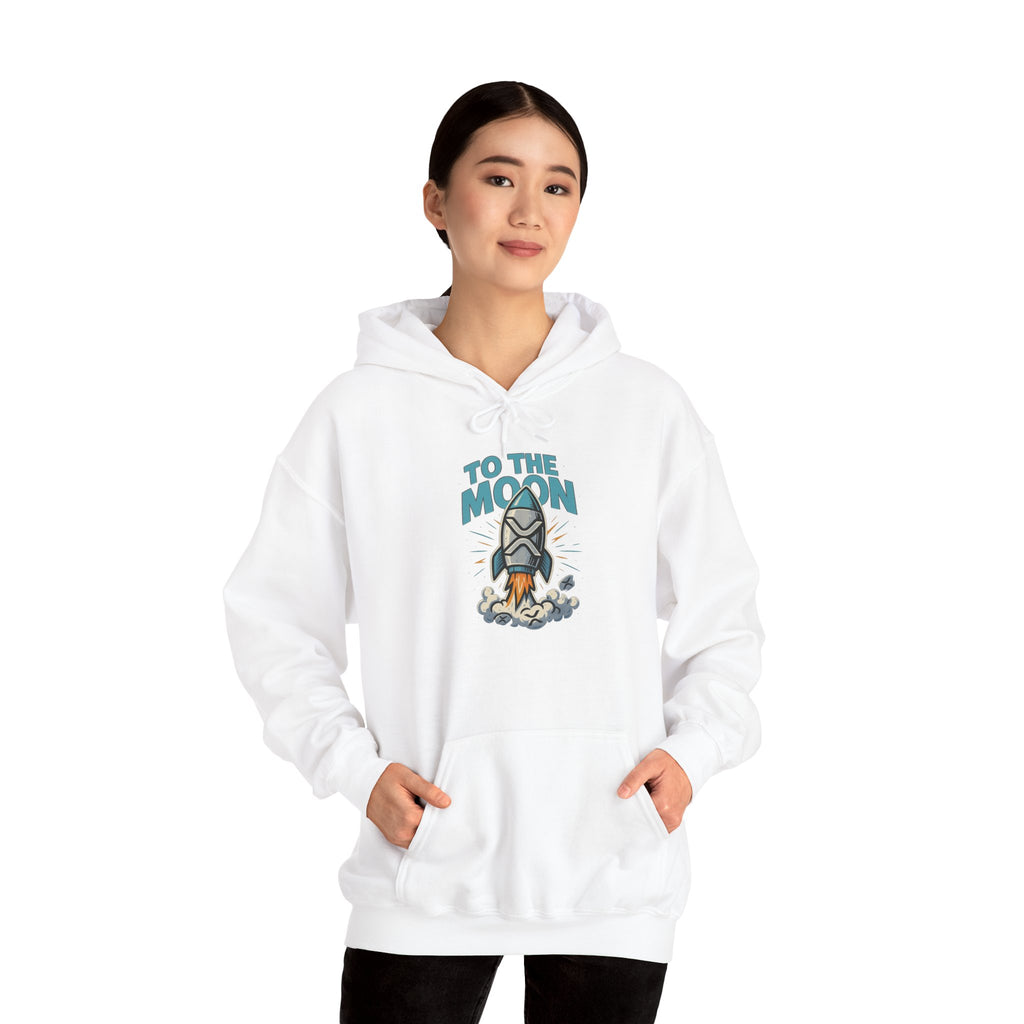 Hoodie — 'To The Moon' Rocket Graphic Pullover