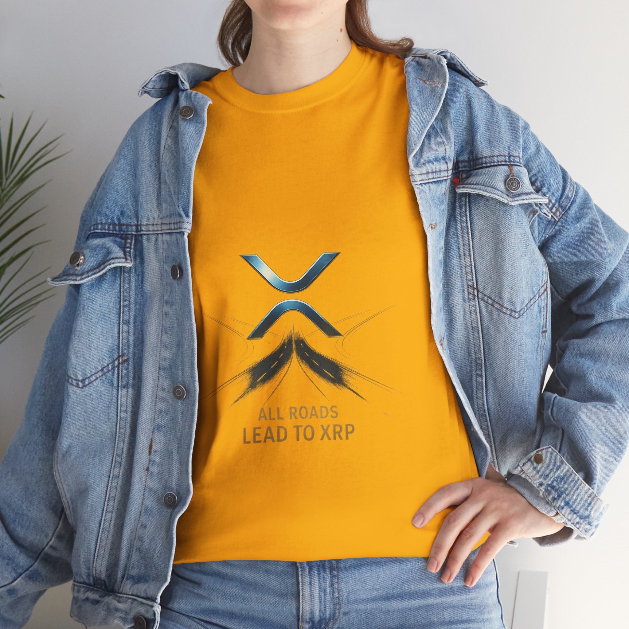 All Roads Lead to XRP T-Shirt — Crypto Ripple Logo Tee