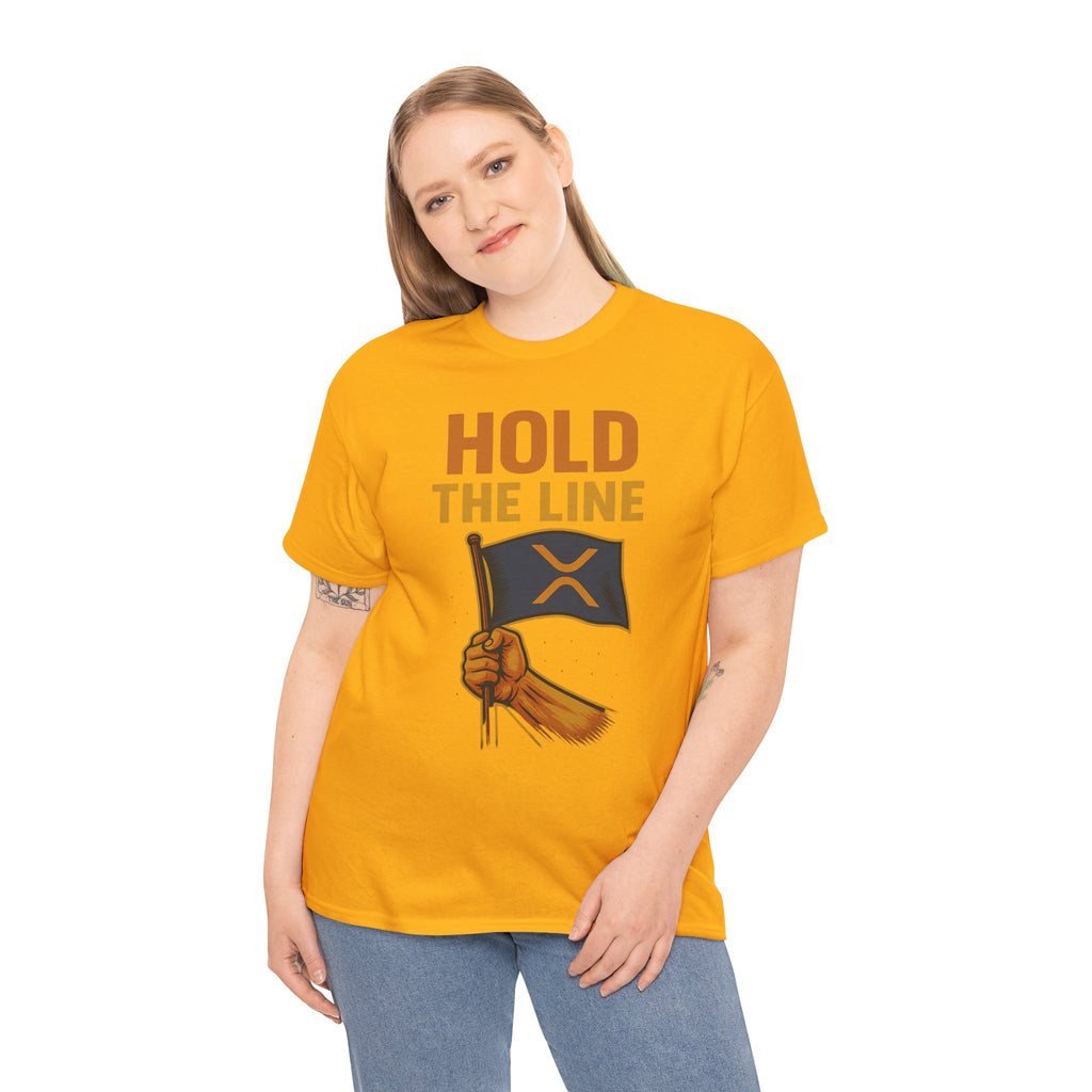 Hold The Line Tee — Bold Flag Graphic Cryptocurrency XRP Shirt