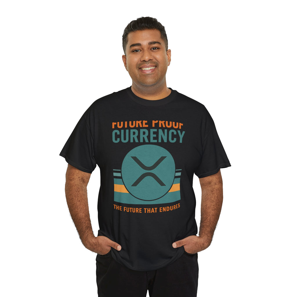 RIPPLE XRP 'Future Proof Currency' Graphic Tee — Crypto Retro Logo Shirt