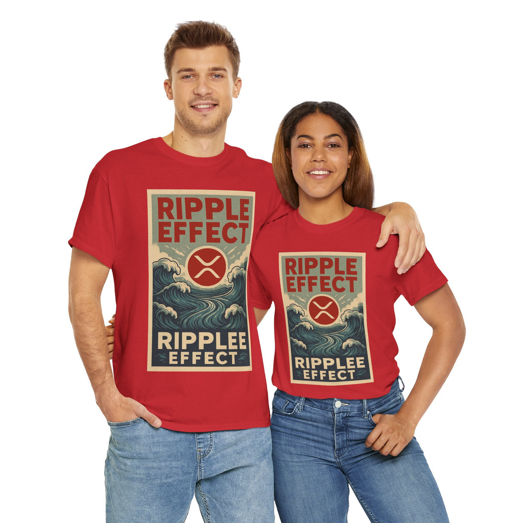 Ripple Effect Tee — Vintage Wave XRP Crypto Graphic T-Shirt