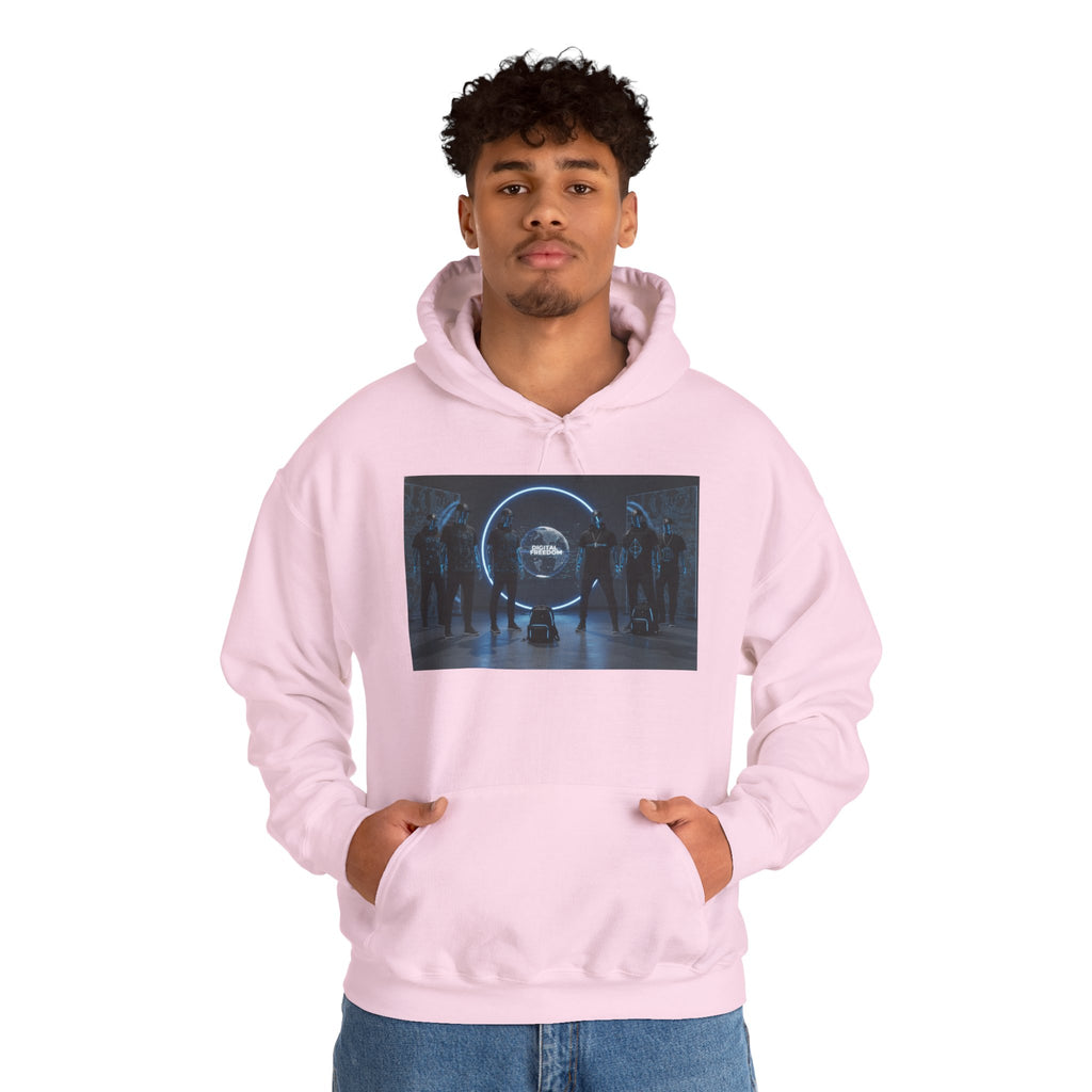 Futuristic Neon Portal Hoodie – Cyberpunk Sci‑Fi Crew Graphic Sweatshirt