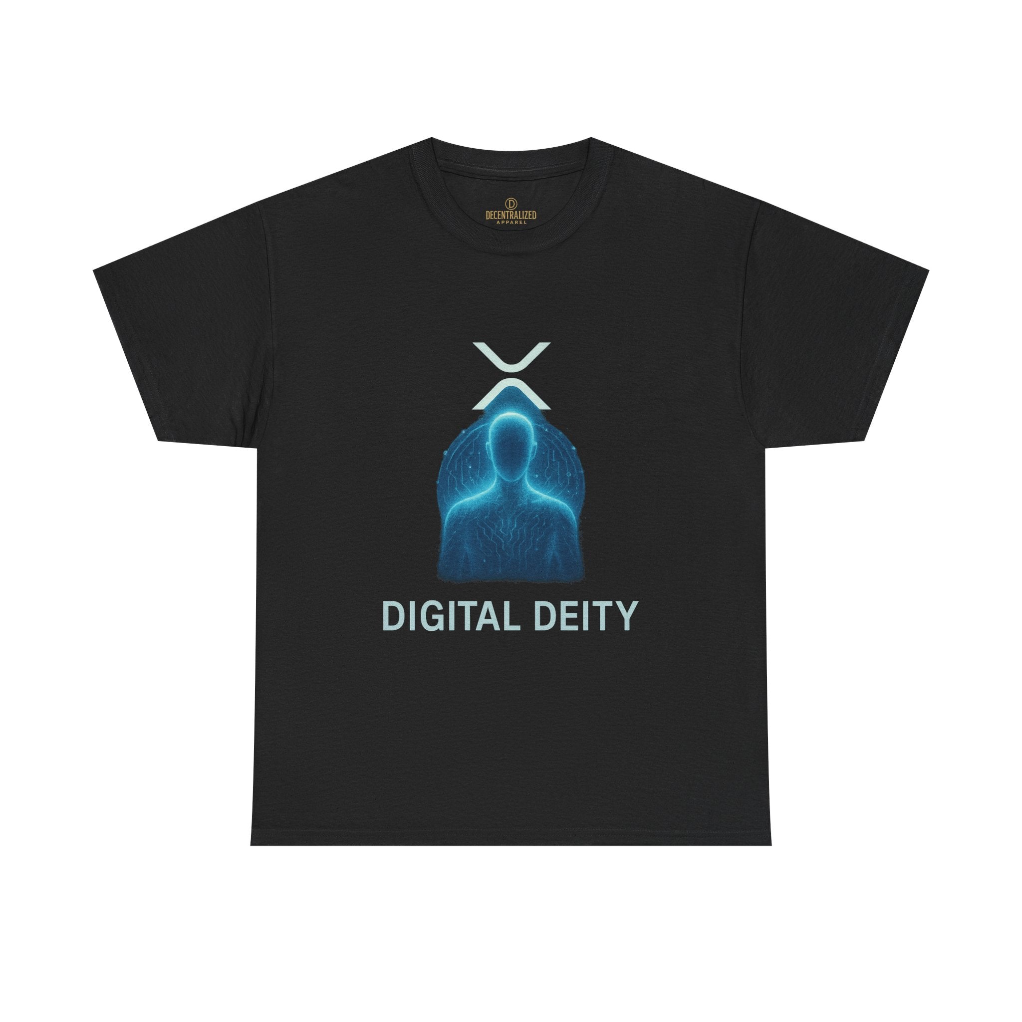 Digital Deity T‑Shirt — Futuristic Neon Tech Hoodie Tee