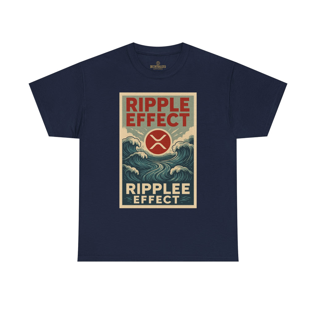 Ripple Effect Tee — Vintage Wave XRP Crypto Graphic T-Shirt