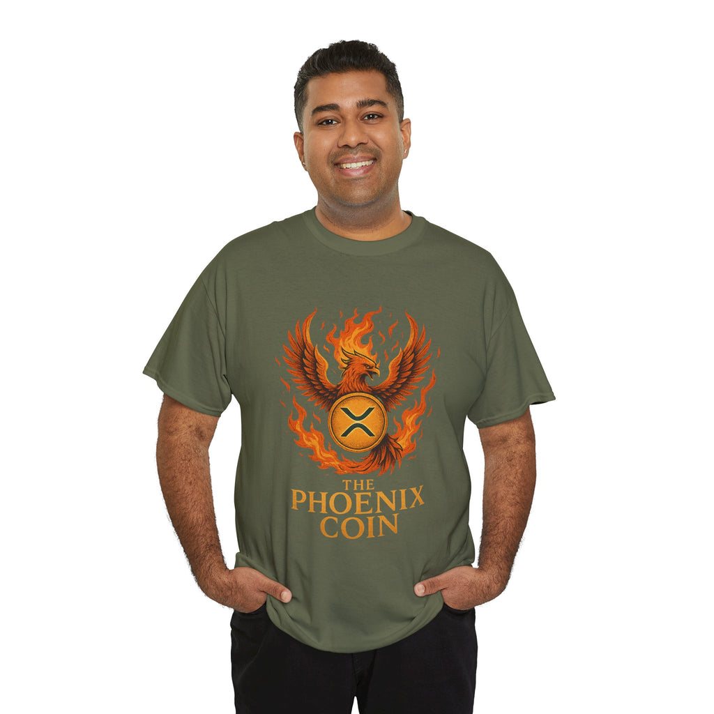 Phoenix Coin T‑Shirt — Fiery Phoenix Crypto Logo Tee