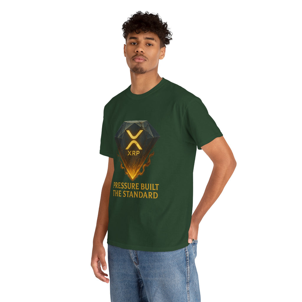 XRP Diamond Tee — "Pressure Built The Standard" Crypto Graphic T‑Shirt