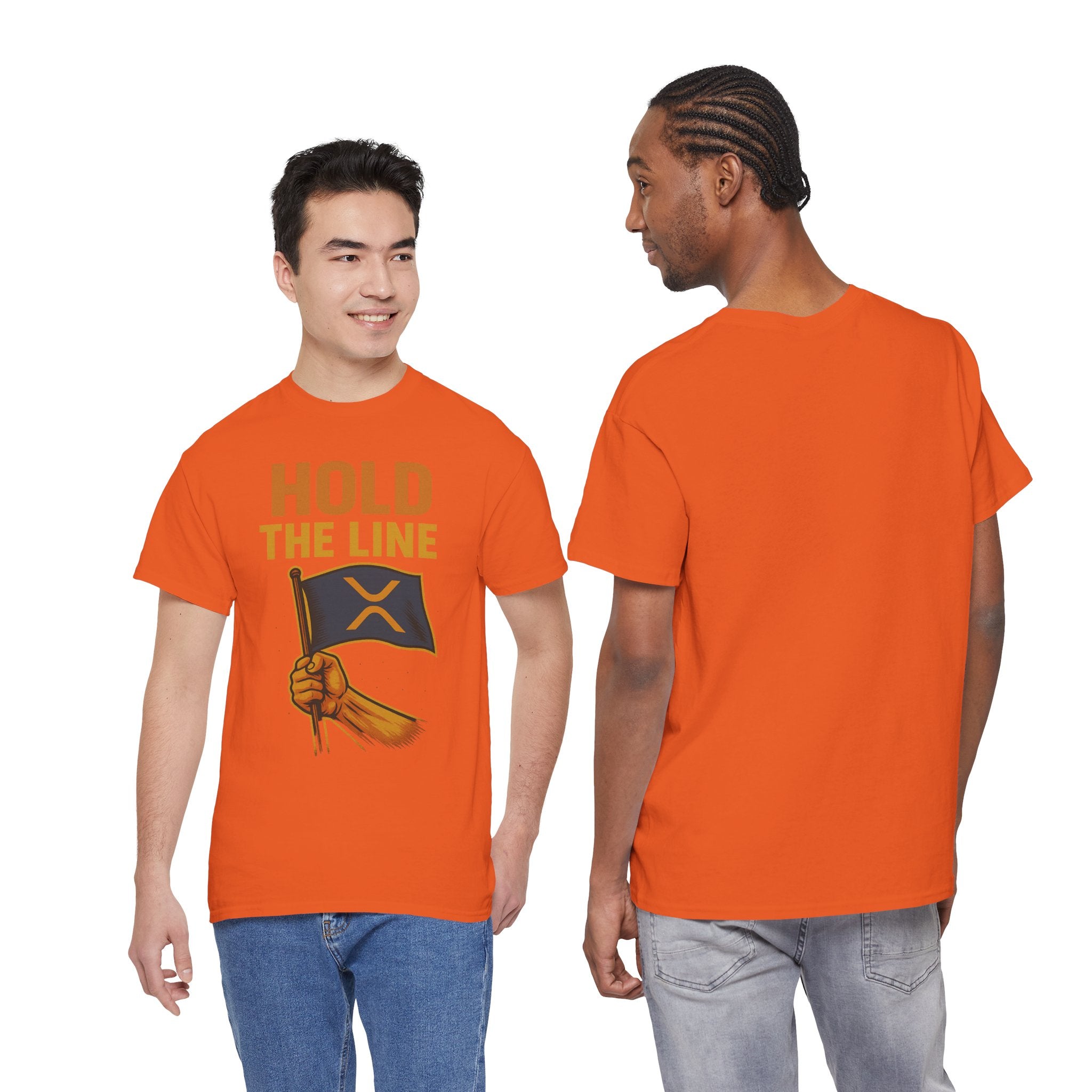 Hold The Line Tee — Bold Flag Graphic Cryptocurrency XRP Shirt