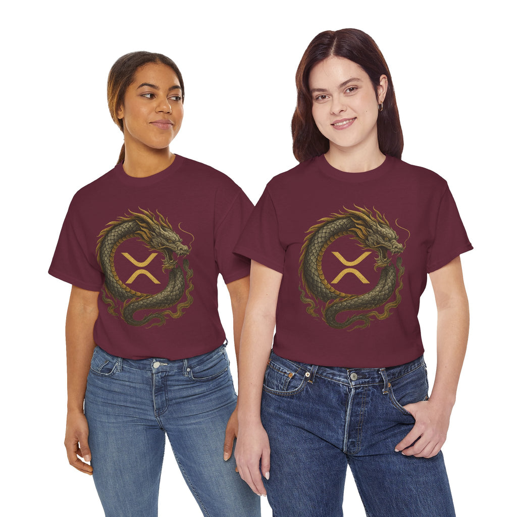 Dragon XRP Logo T-Shirt — Crypto XRP Circle Dragon Graphic Tee