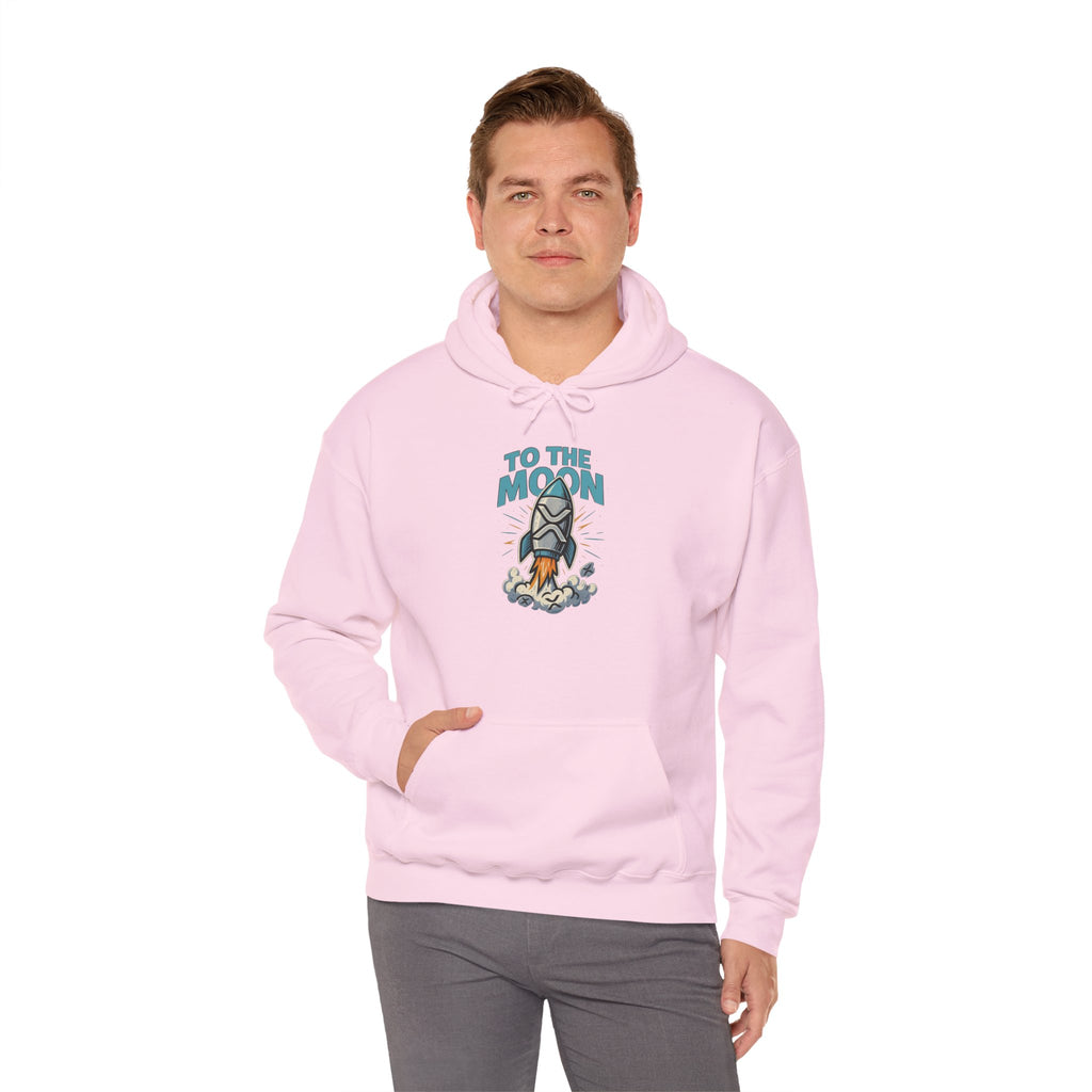 Hoodie — 'To The Moon' Rocket Graphic Pullover