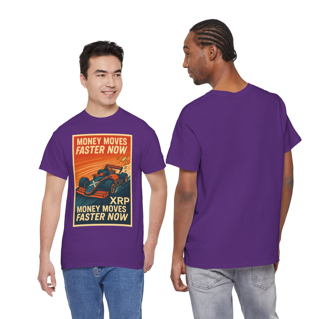 XRP 'Money Moves Faster Now' Racing Tee — Crypto Enthusiast T-Shirt