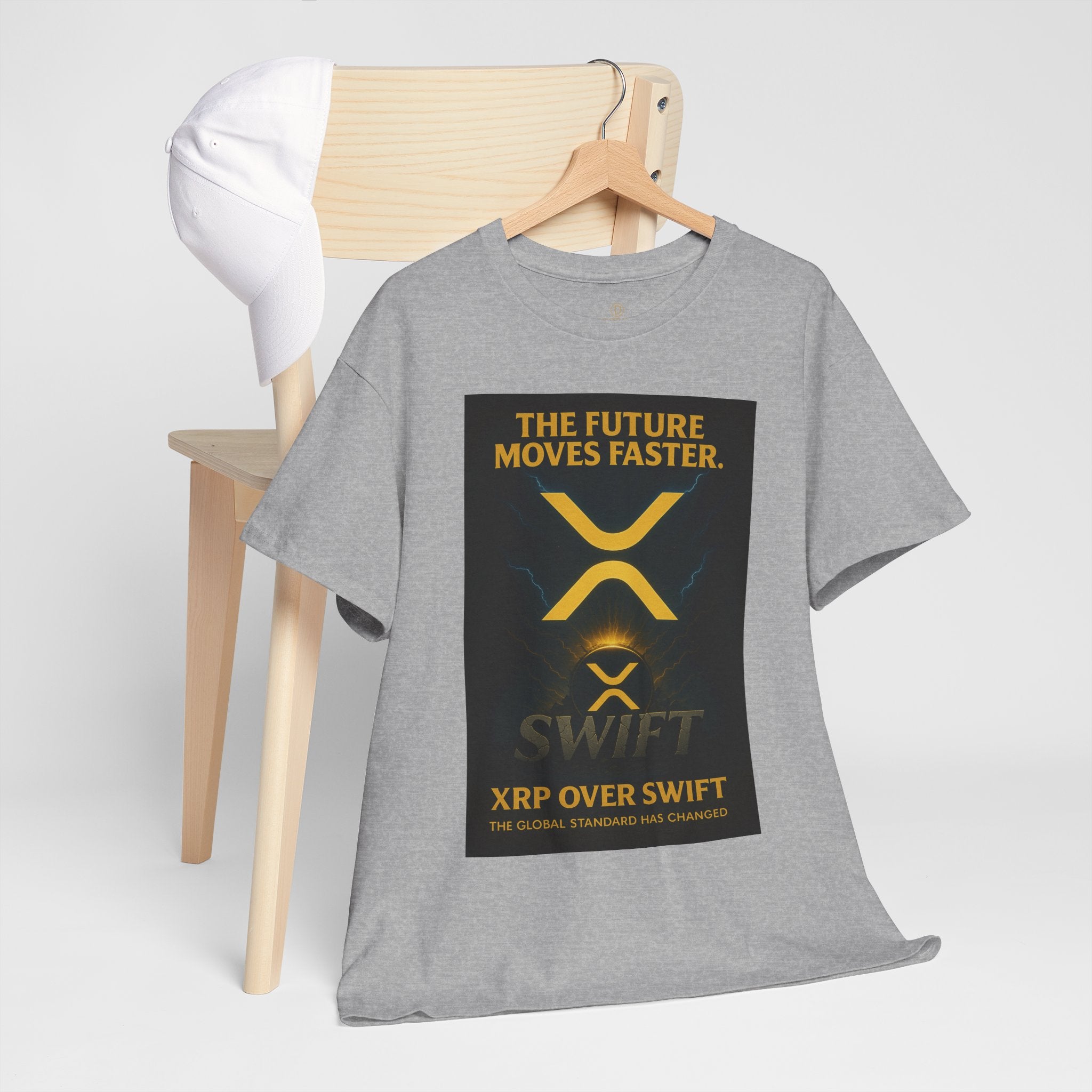 XRP Swift Crypto T-Shirt — “The Future Moves Faster” XRP Over Swift Tee