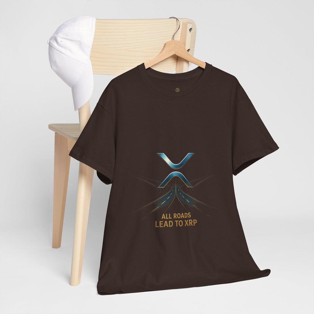 All Roads Lead to XRP T-Shirt — Crypto Ripple Logo Tee