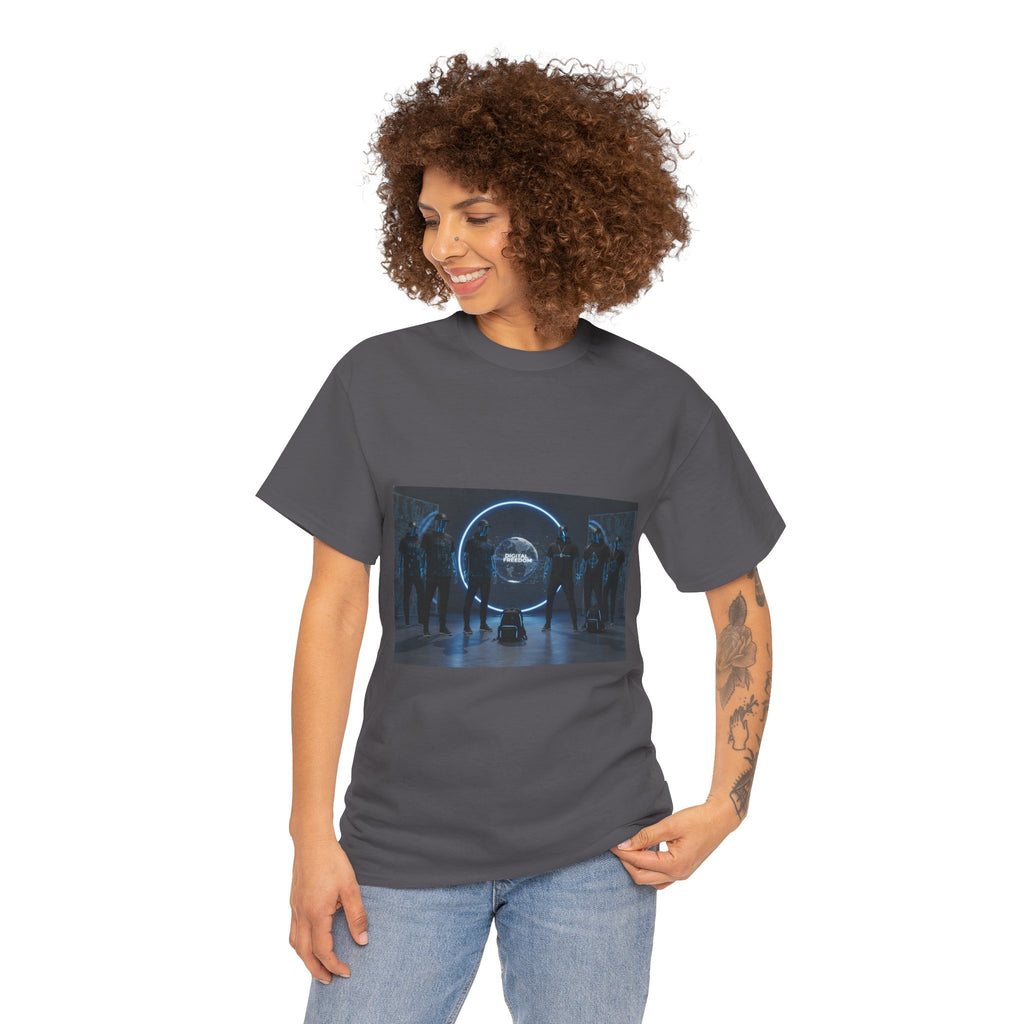 Sci‑Fi Portal Graphic Tee — Futuristic Neon Crew T-Shirt