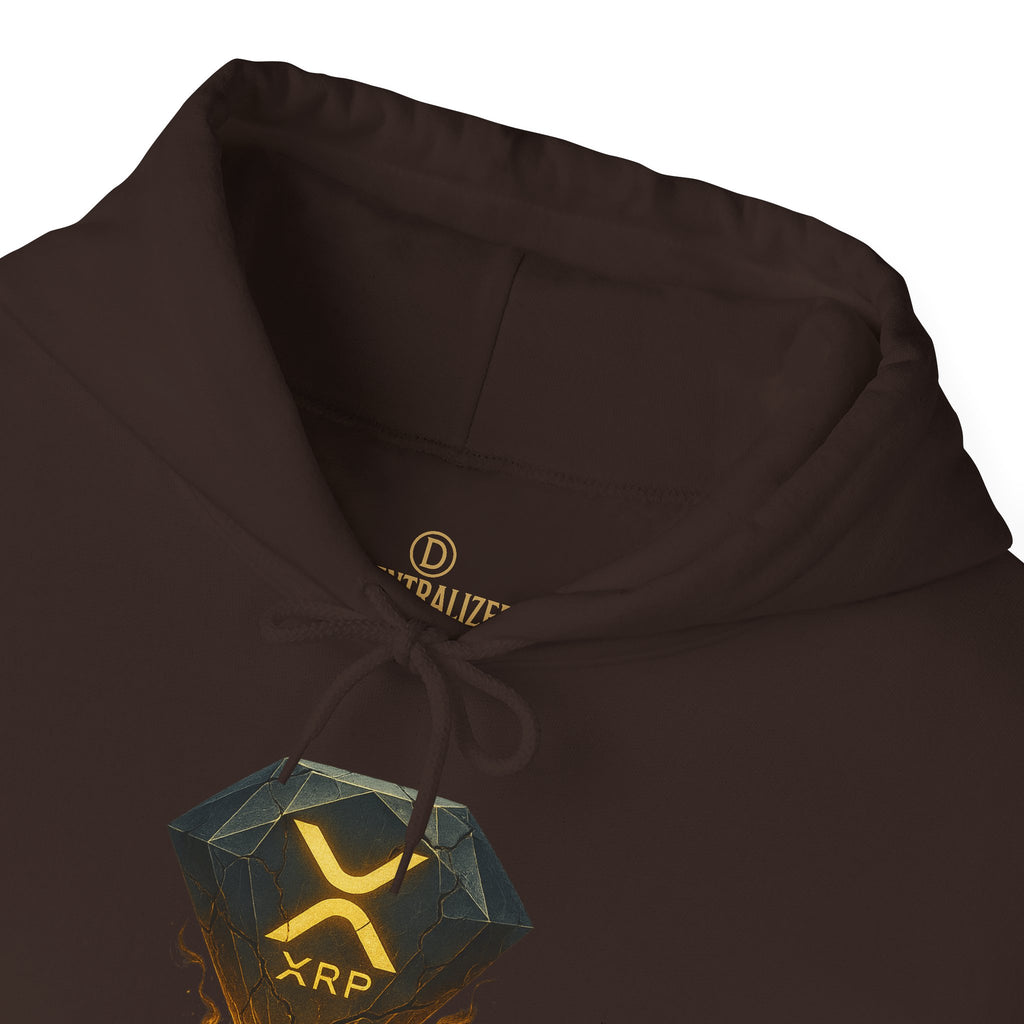 XRP Crypto Hoodie — "Pressure Built The Standard" Logo Pullover