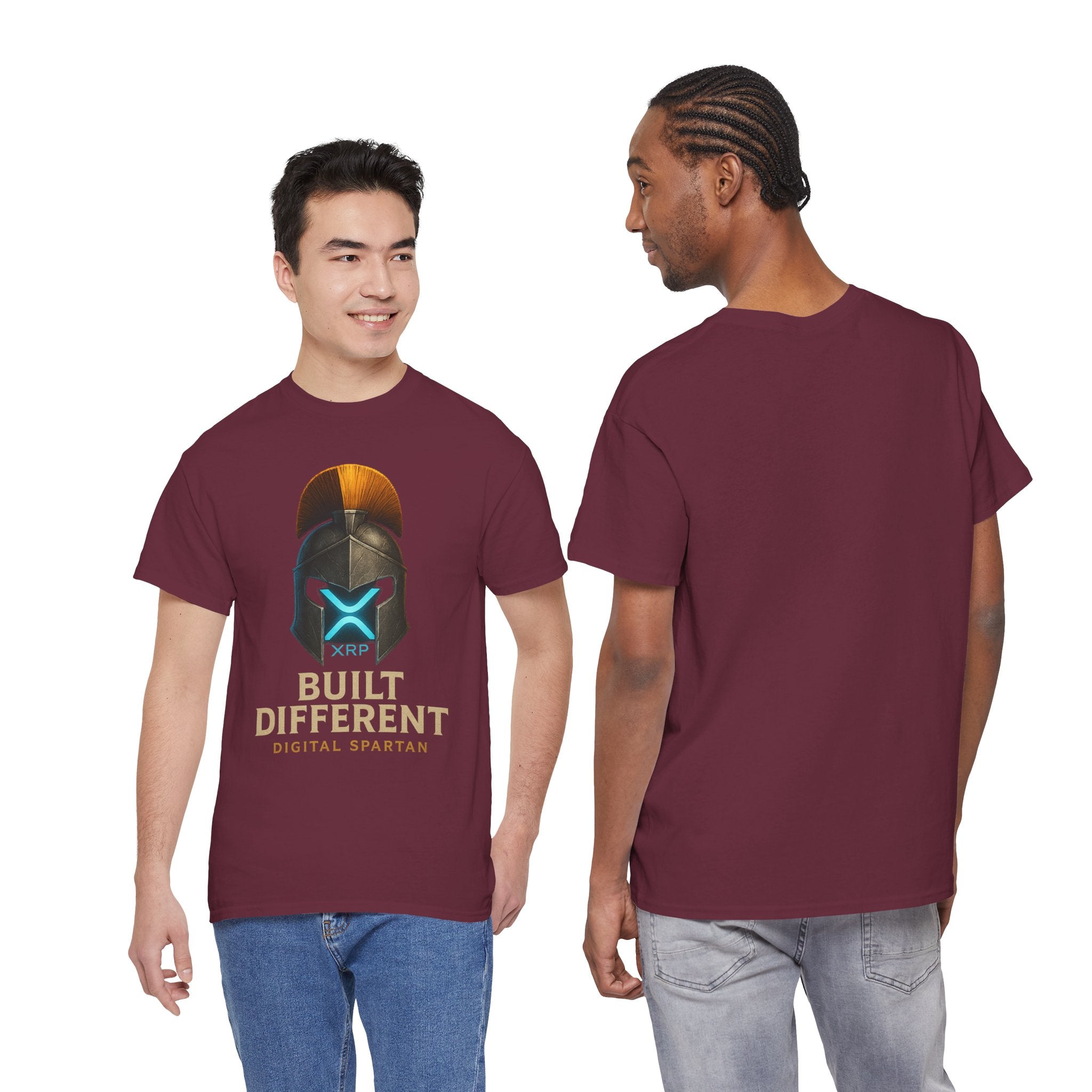 Built Different Spartan Tee — Digital Spartan XRP Crypto T-Shirt