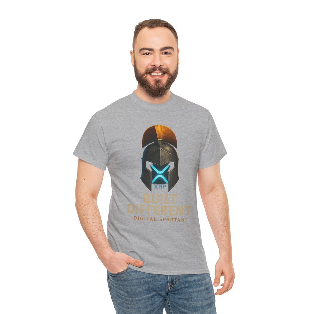 Built Different Spartan Tee — Digital Spartan XRP Crypto T-Shirt