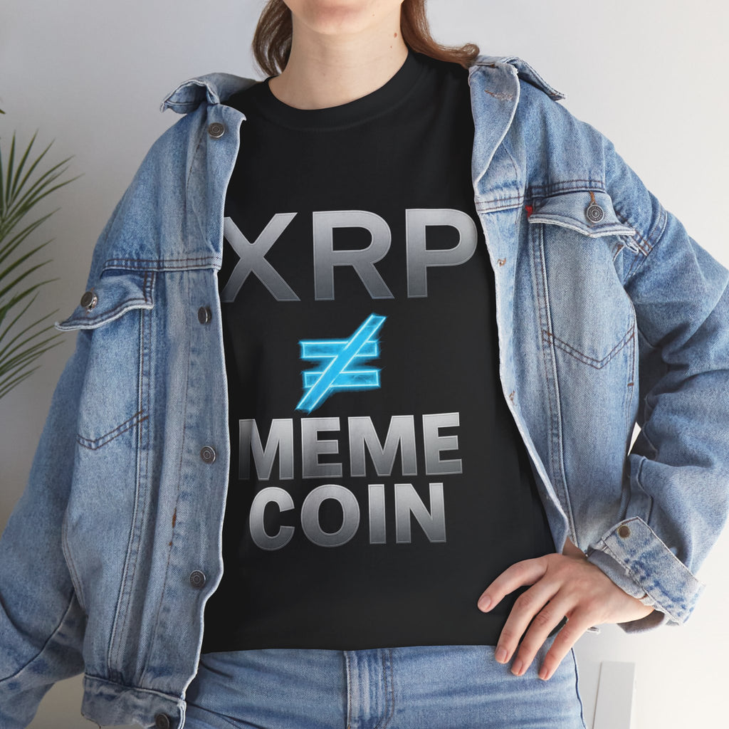 XRP ≠ Meme Coin T-Shirt — Crypto Investor Statement Tee