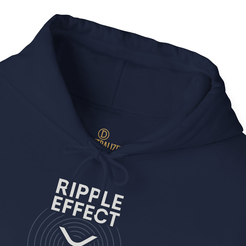 Ripple Effect Hoodie — Minimal Concentric Wave Graphic Sweatshirt