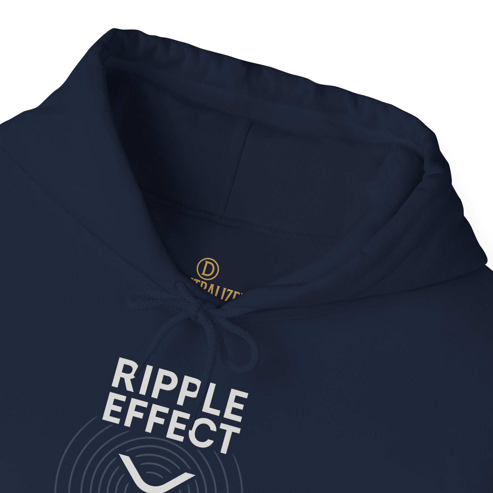Ripple Effect Hoodie — Minimal Concentric Wave Graphic Sweatshirt