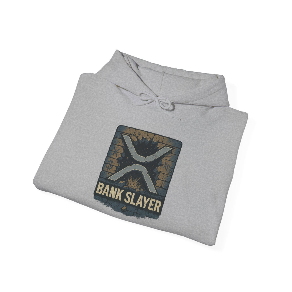 Bank Slayer Hoodie - Vintage Tactical Crest Graphic Sweatshirt
