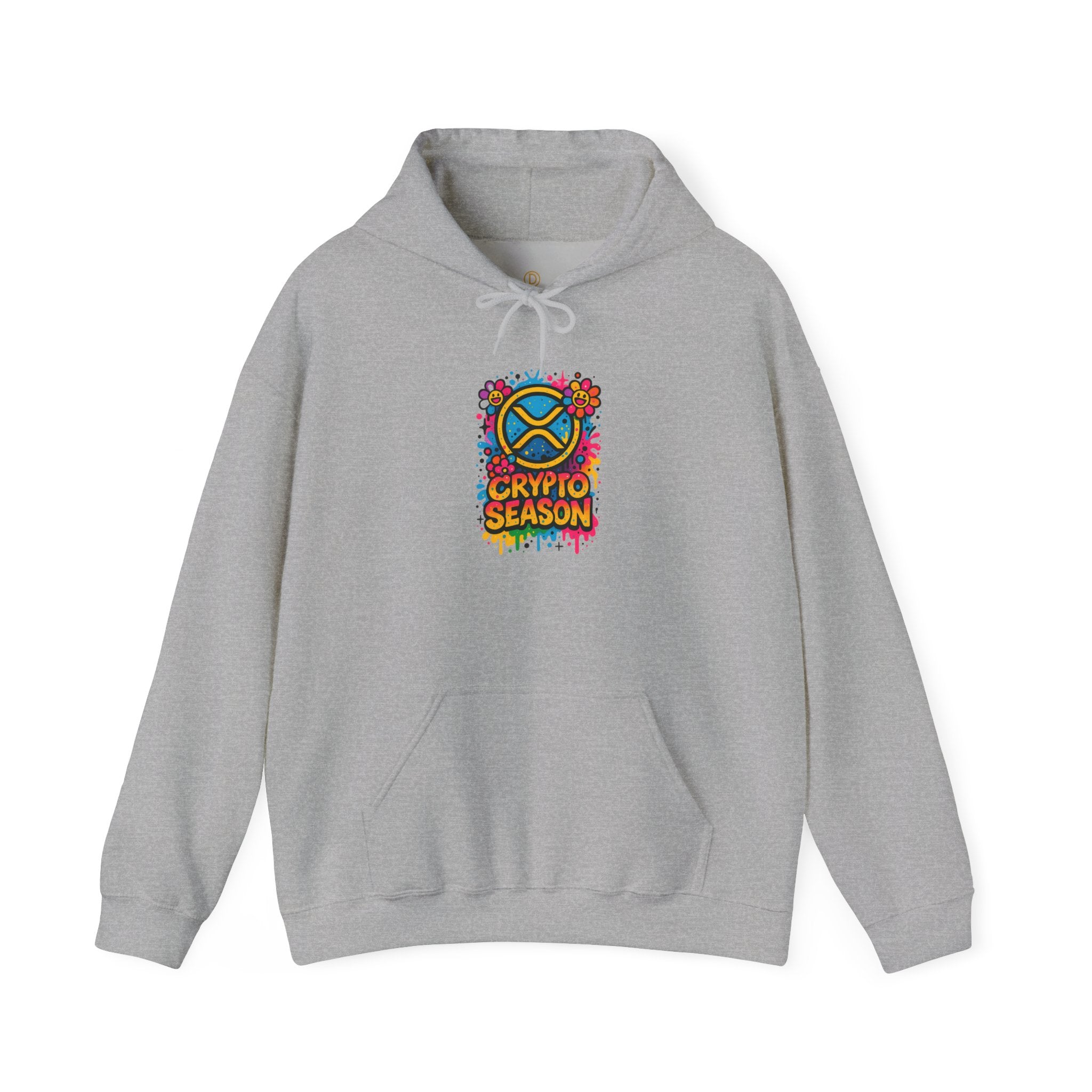 Crypto Season Hoodie - Colorful Ripple X Logo Streetwear