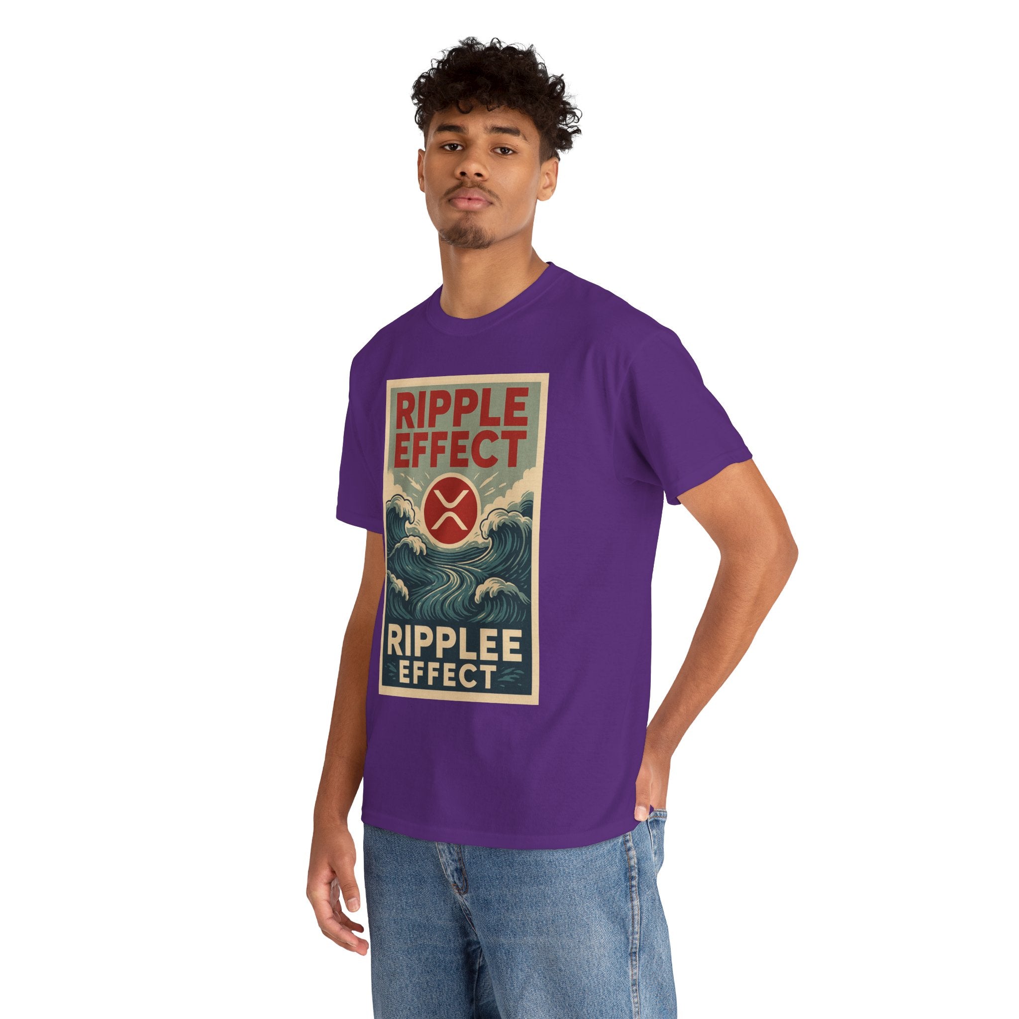 Ripple Effect Tee — Vintage Wave XRP Crypto Graphic T-Shirt