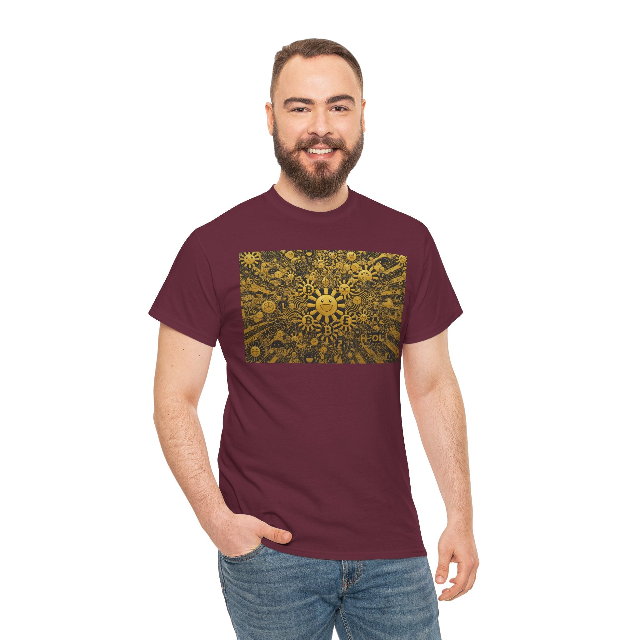 Sunflower Burst T‑Shirt — Golden Sunflower Pattern Tee