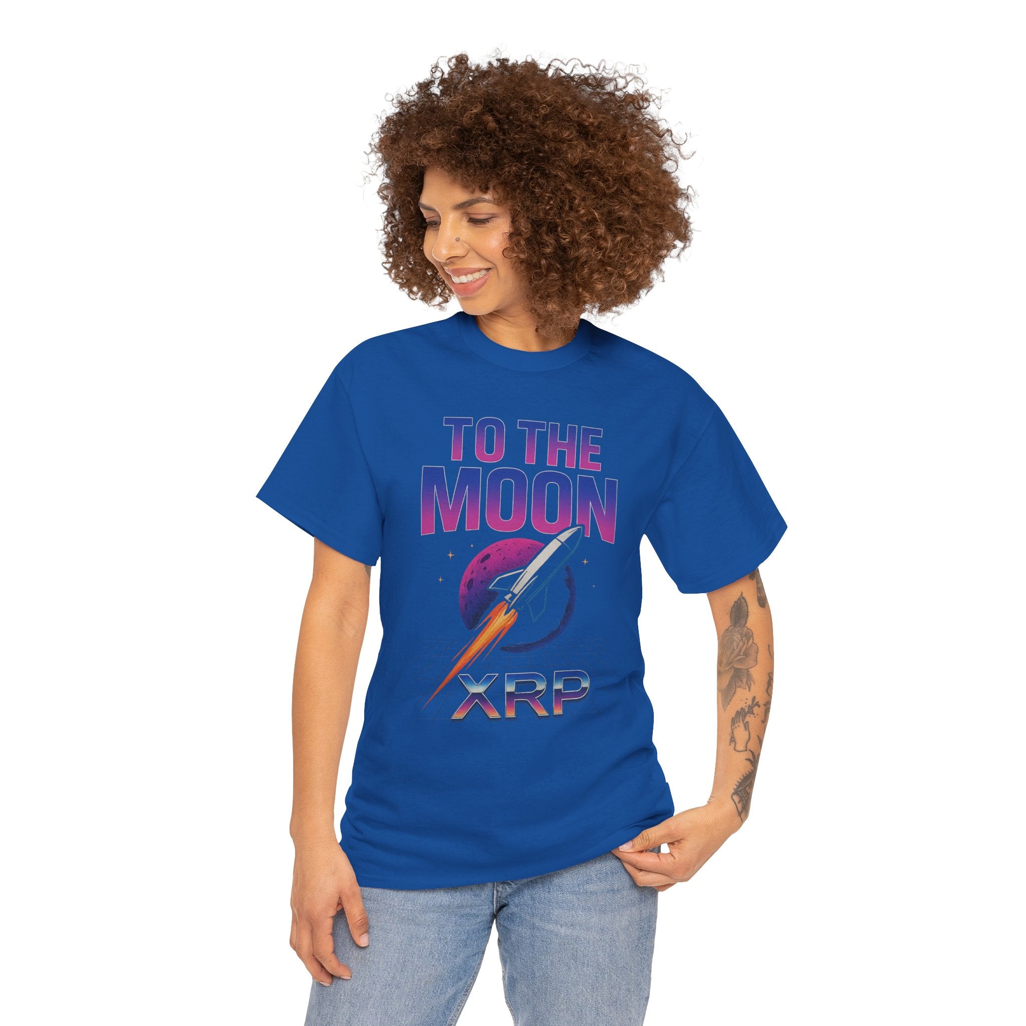 XRP 'To The Moon' T-Shirt — Crypto Investor Rocket Tee