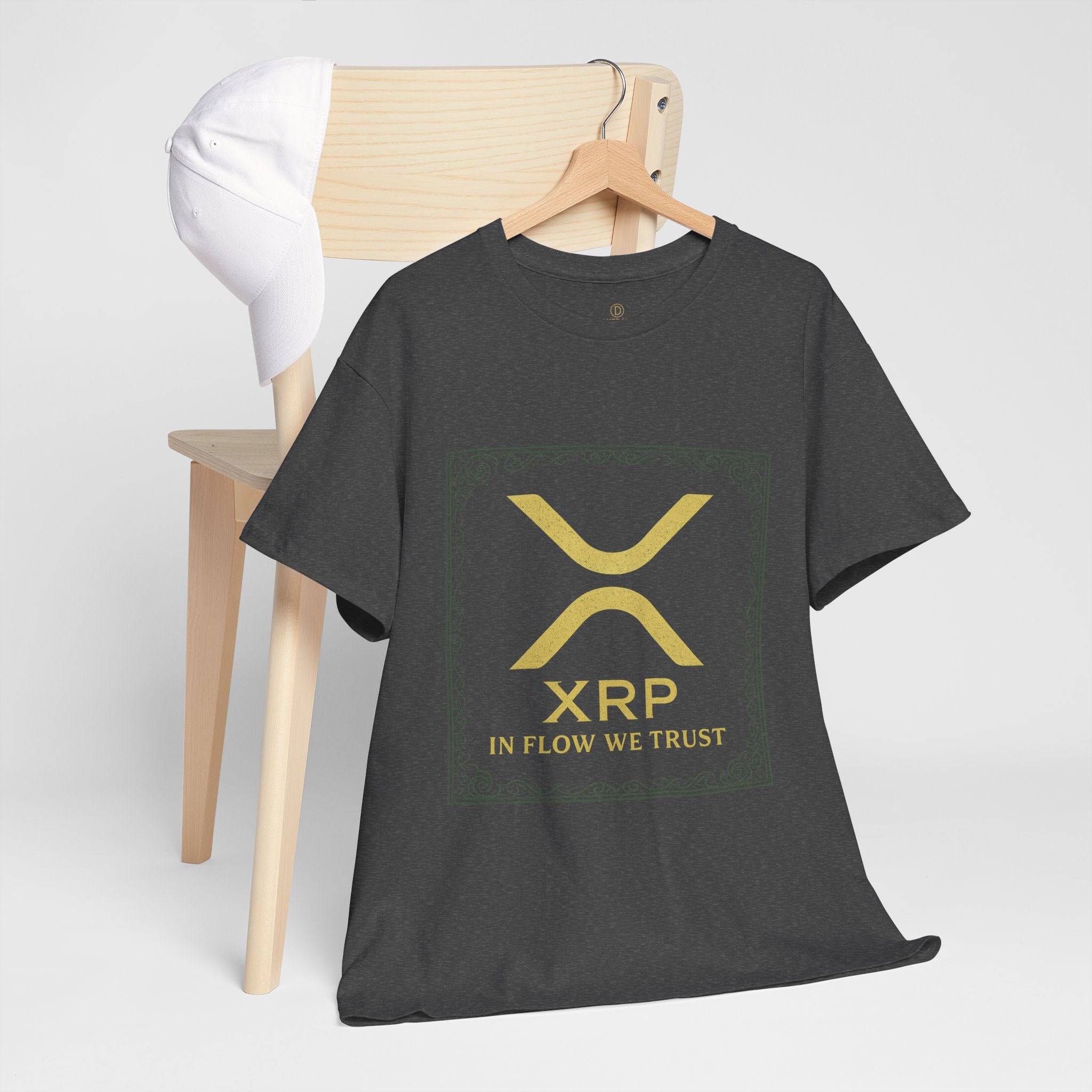 XRP Logo T-Shirt — "In Flow We Trust" Crypto Tee for Ripple Fans