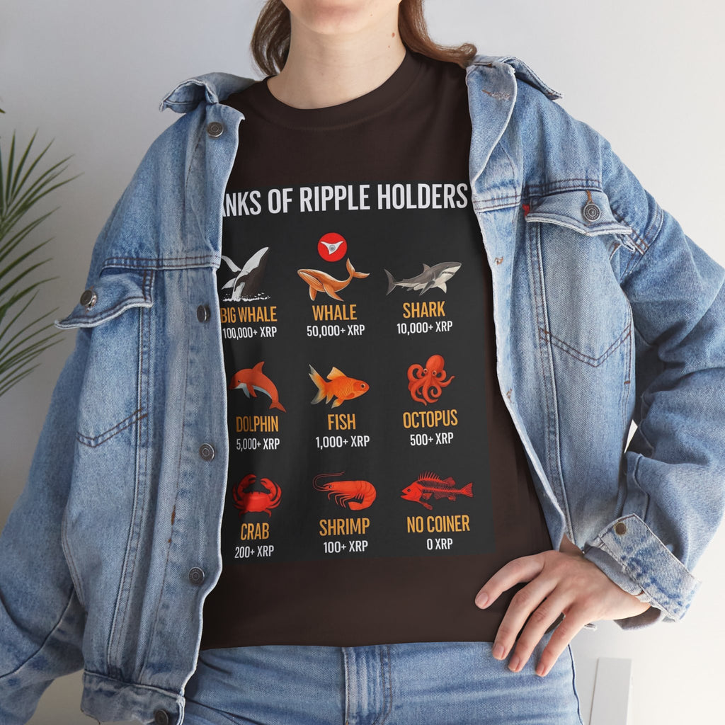 Crypto Ranks T-Shirt – "Ranks of Ripple Holders" Illustrated Guide