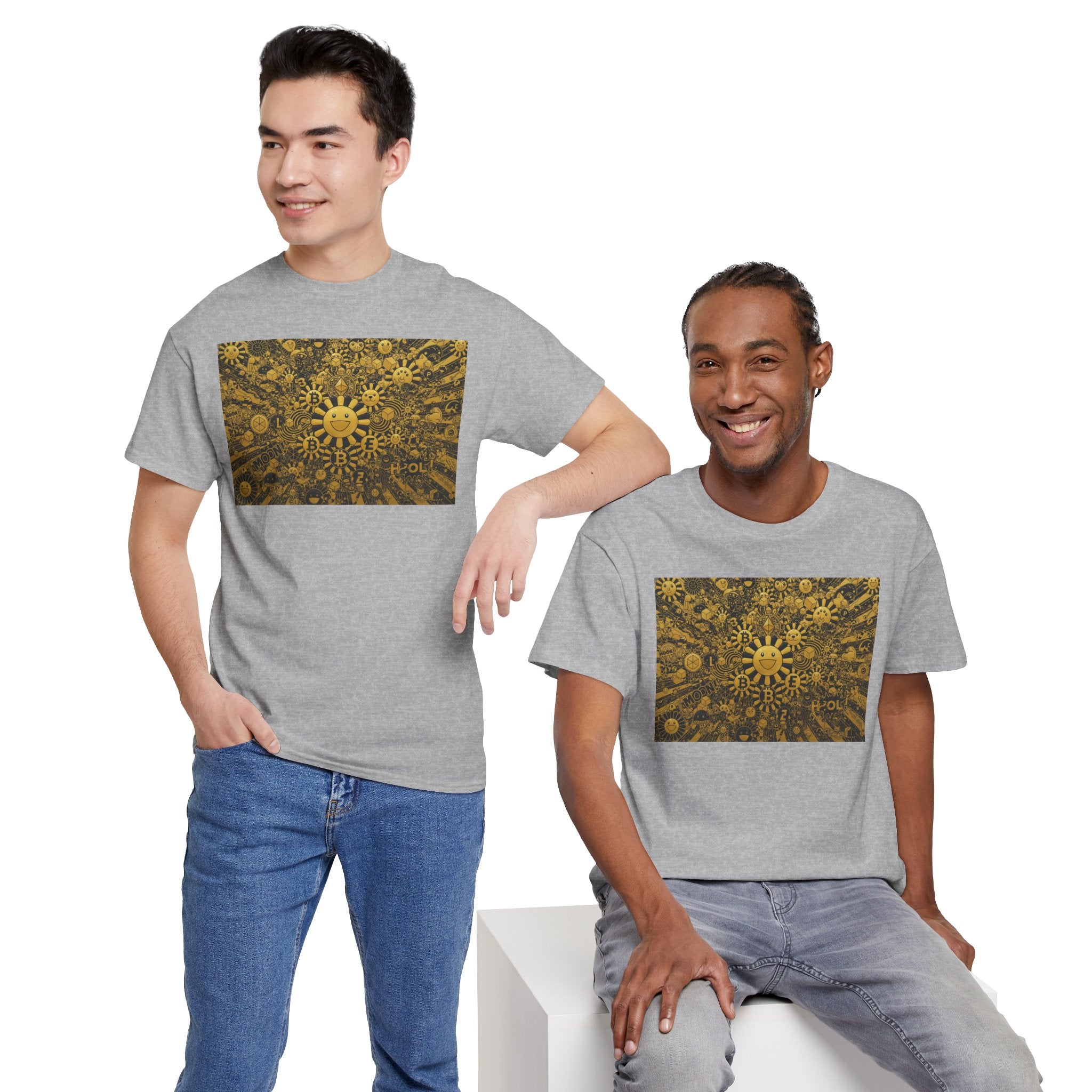 Sunflower Burst T‑Shirt — Golden Sunflower Pattern Tee