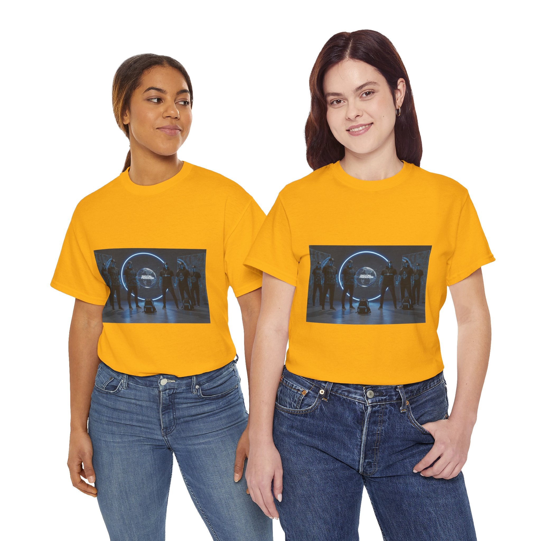 Sci‑Fi Portal Graphic Tee — Futuristic Neon Crew T-Shirt