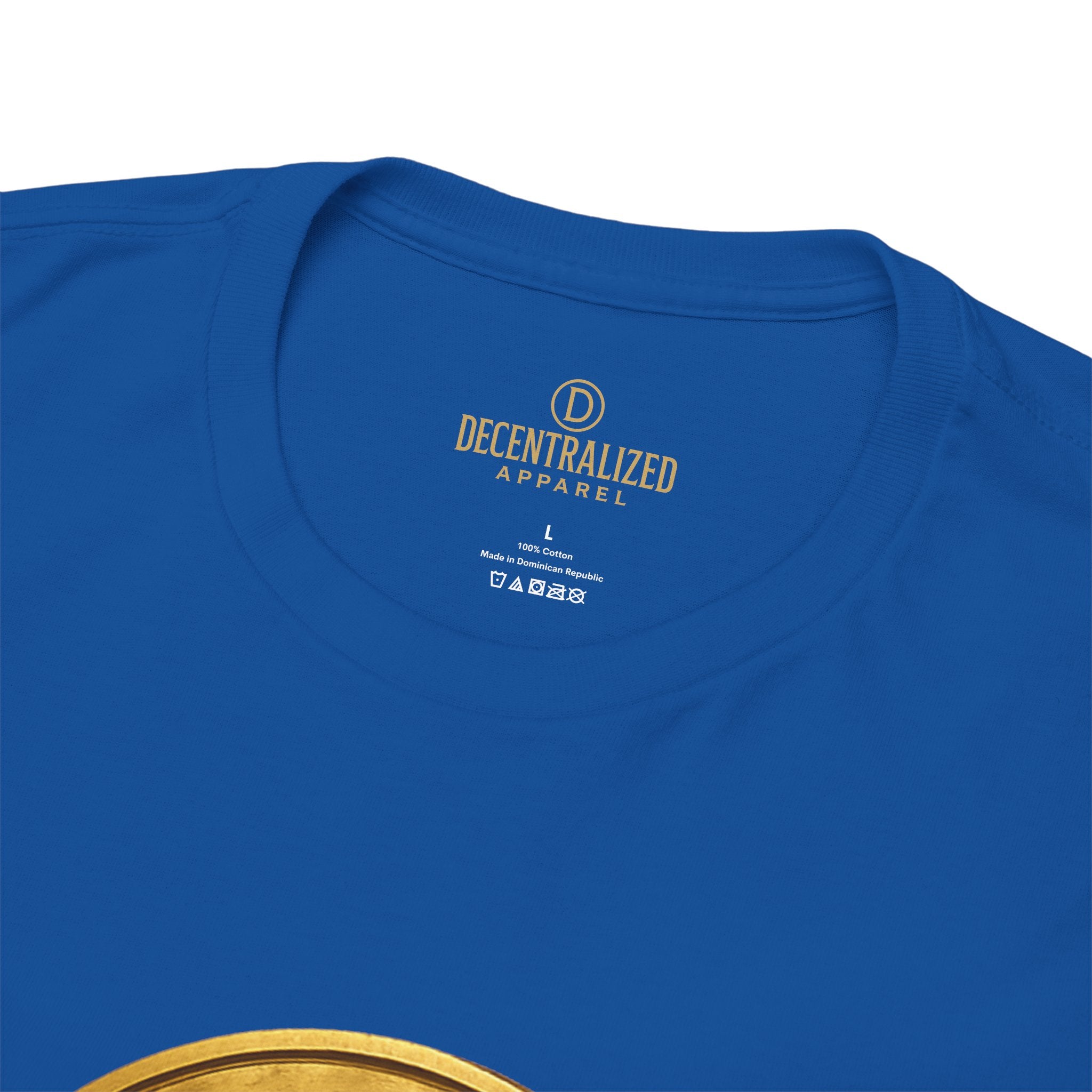 XRP Ledger Trophy T‑Shirt – Gold Ripple Coin on Pedestal Crypto Tee