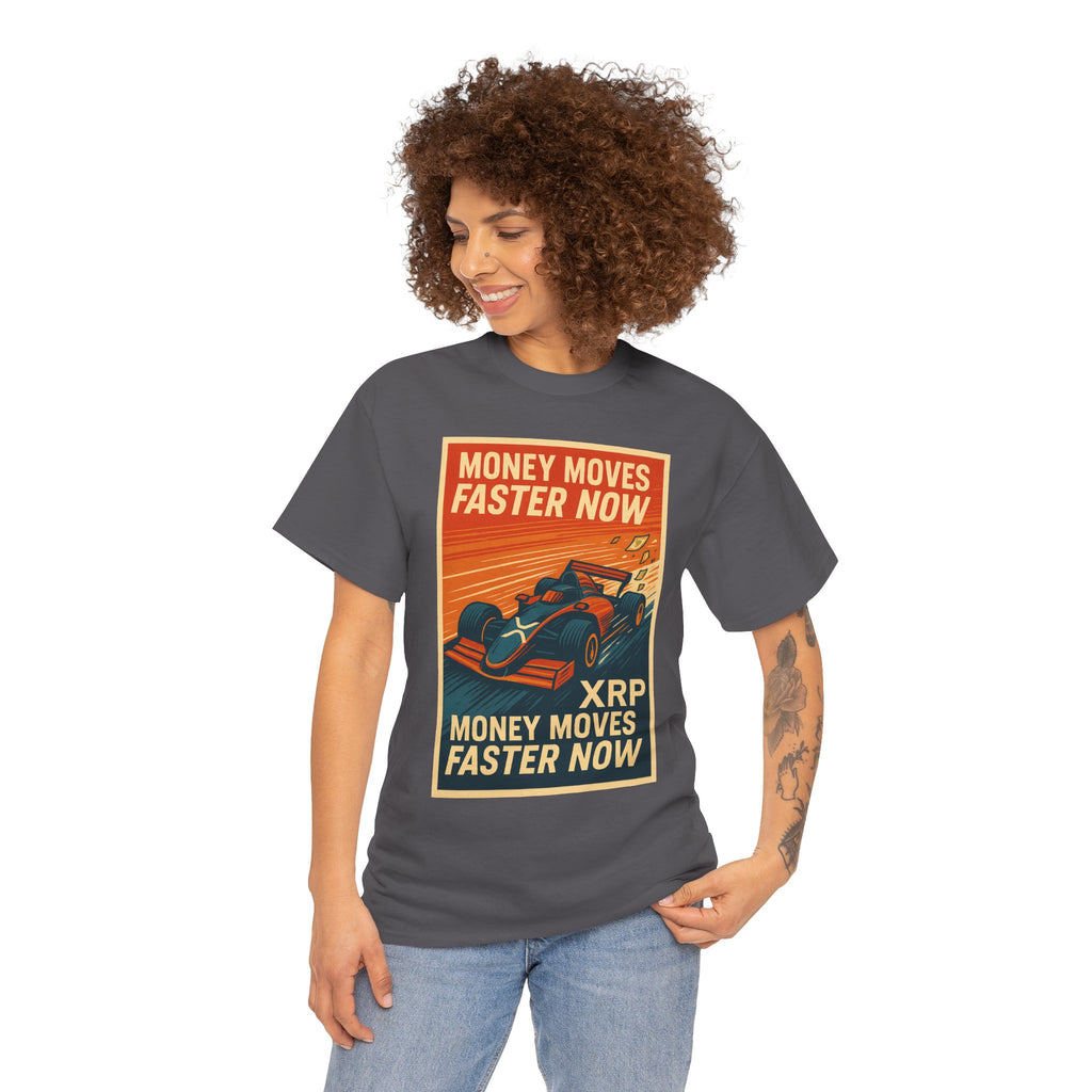 XRP 'Money Moves Faster Now' Racing Tee — Crypto Enthusiast T-Shirt
